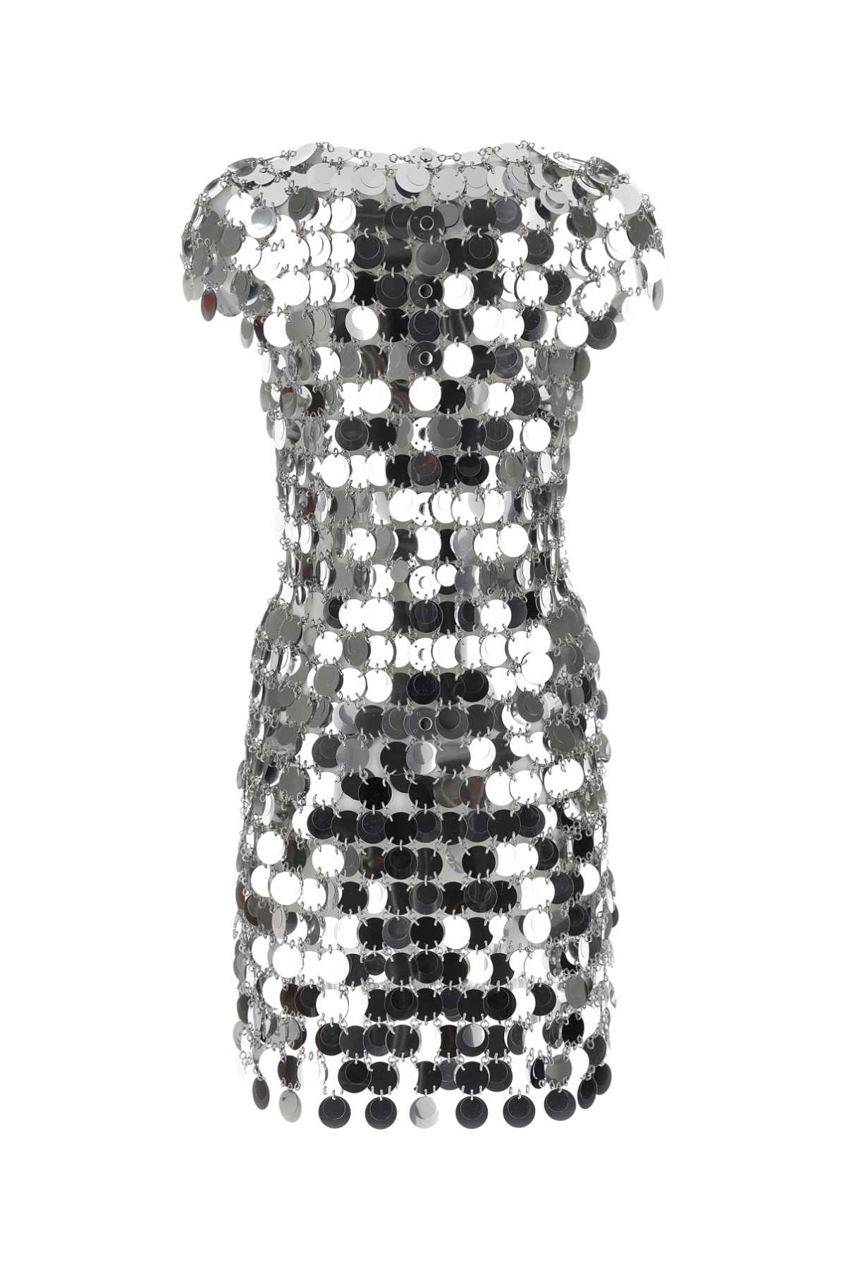 BLACK MAXI SEQUINS MINI DRESS Paco Rabanne