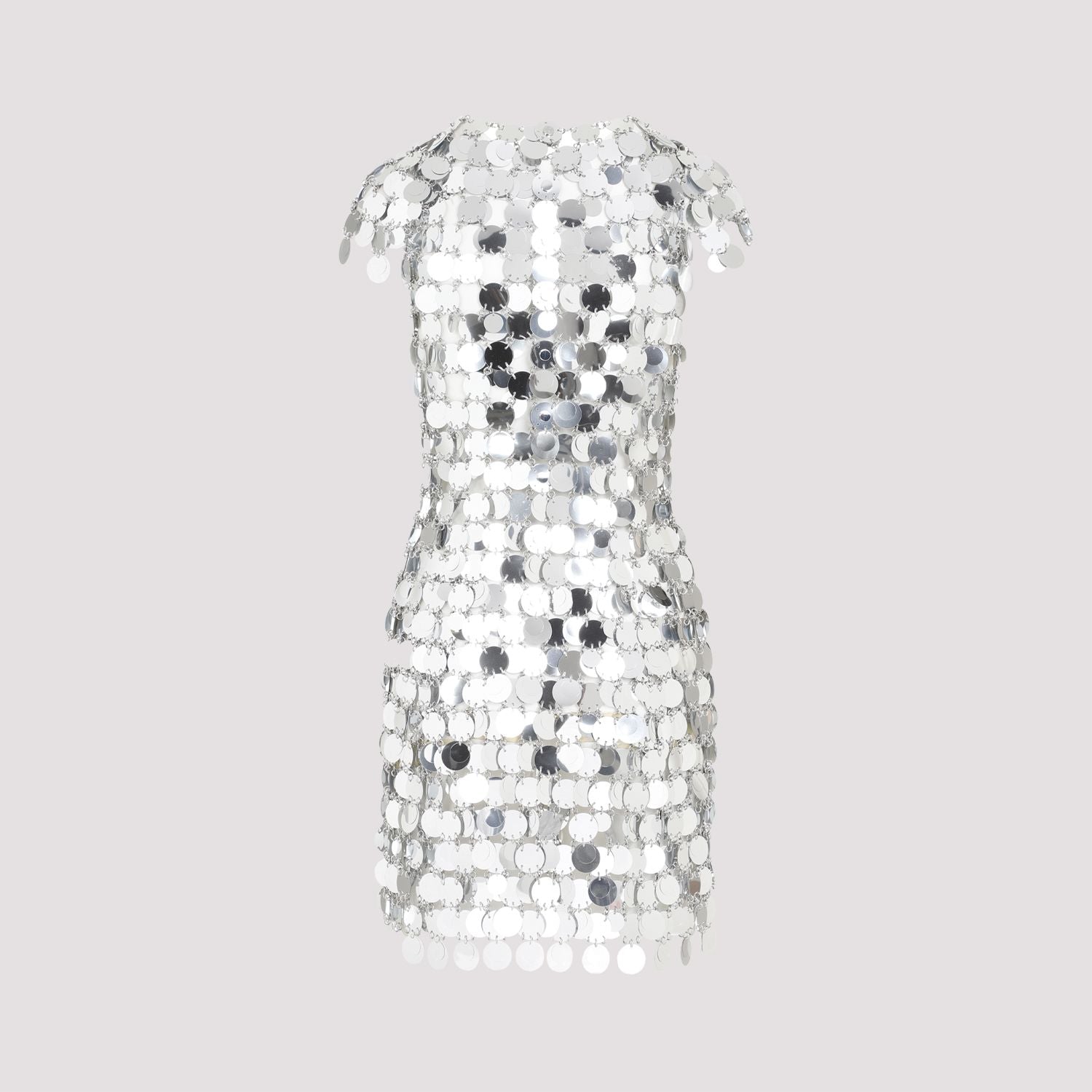 BLACK MAXI SEQUINS MINI DRESS Paco Rabanne