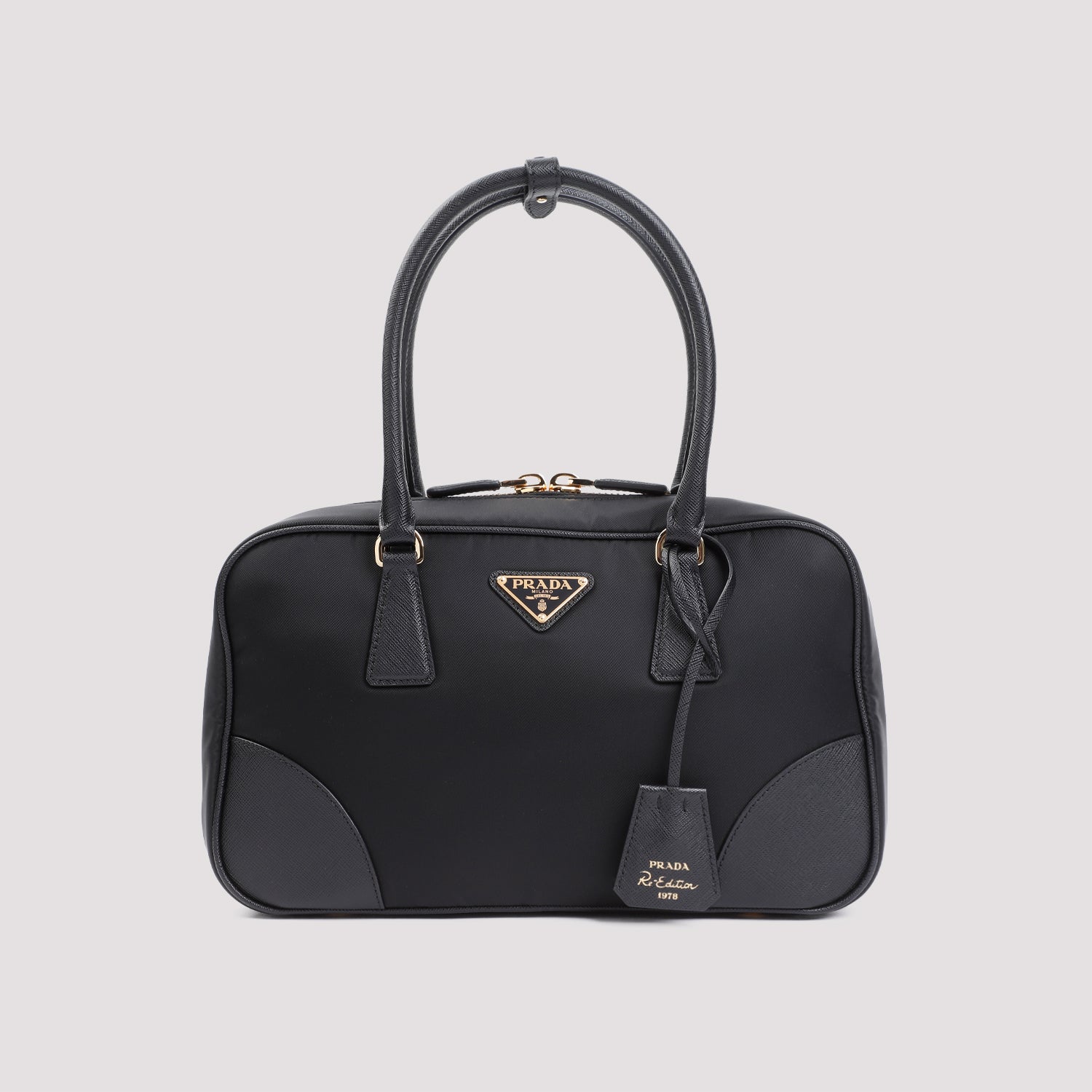 BLACK CANVAS MEDIUM RE-EDITION 1978 HANDBAG Prada