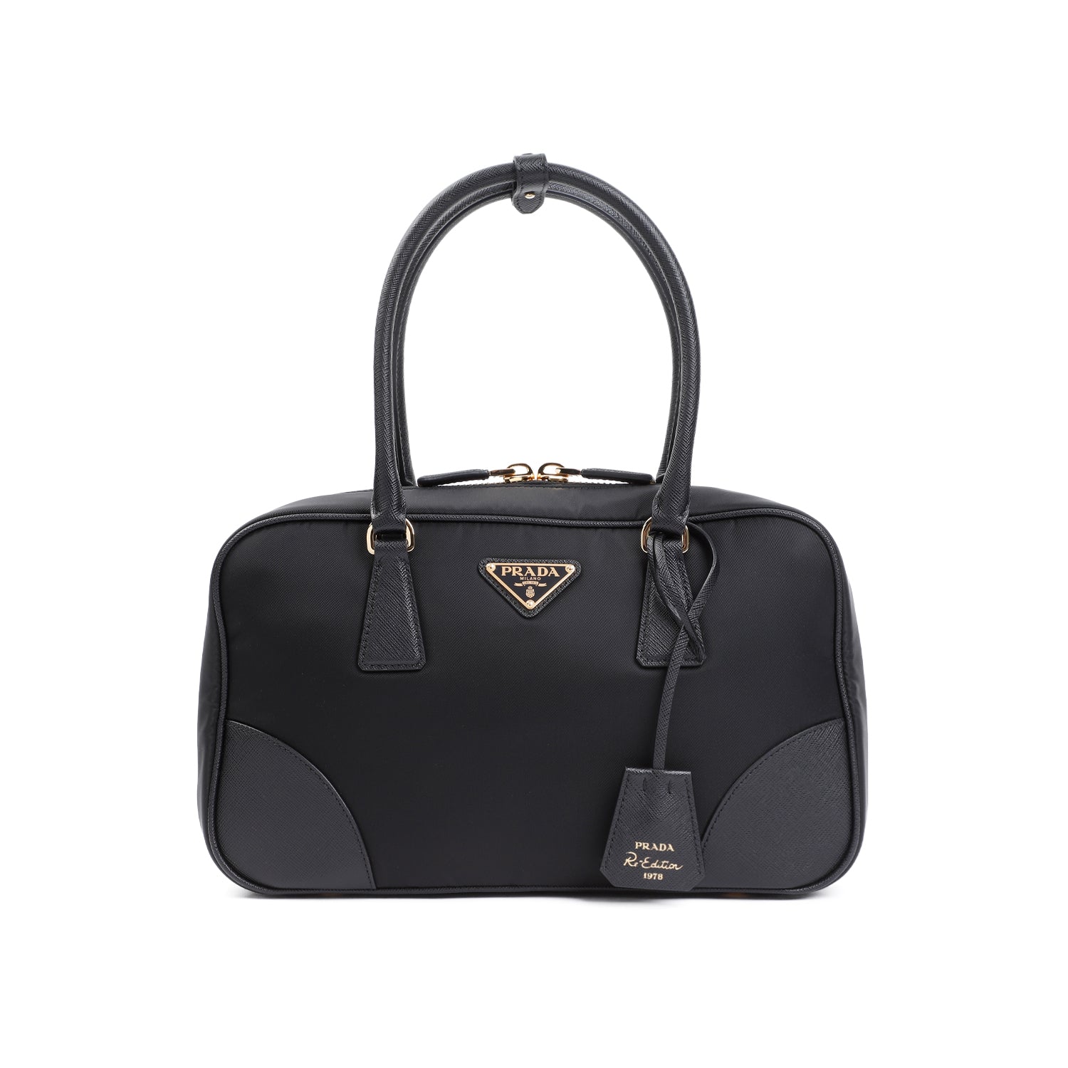 BLACK CANVAS MEDIUM RE-EDITION 1978 HANDBAG Prada BLACK TU
