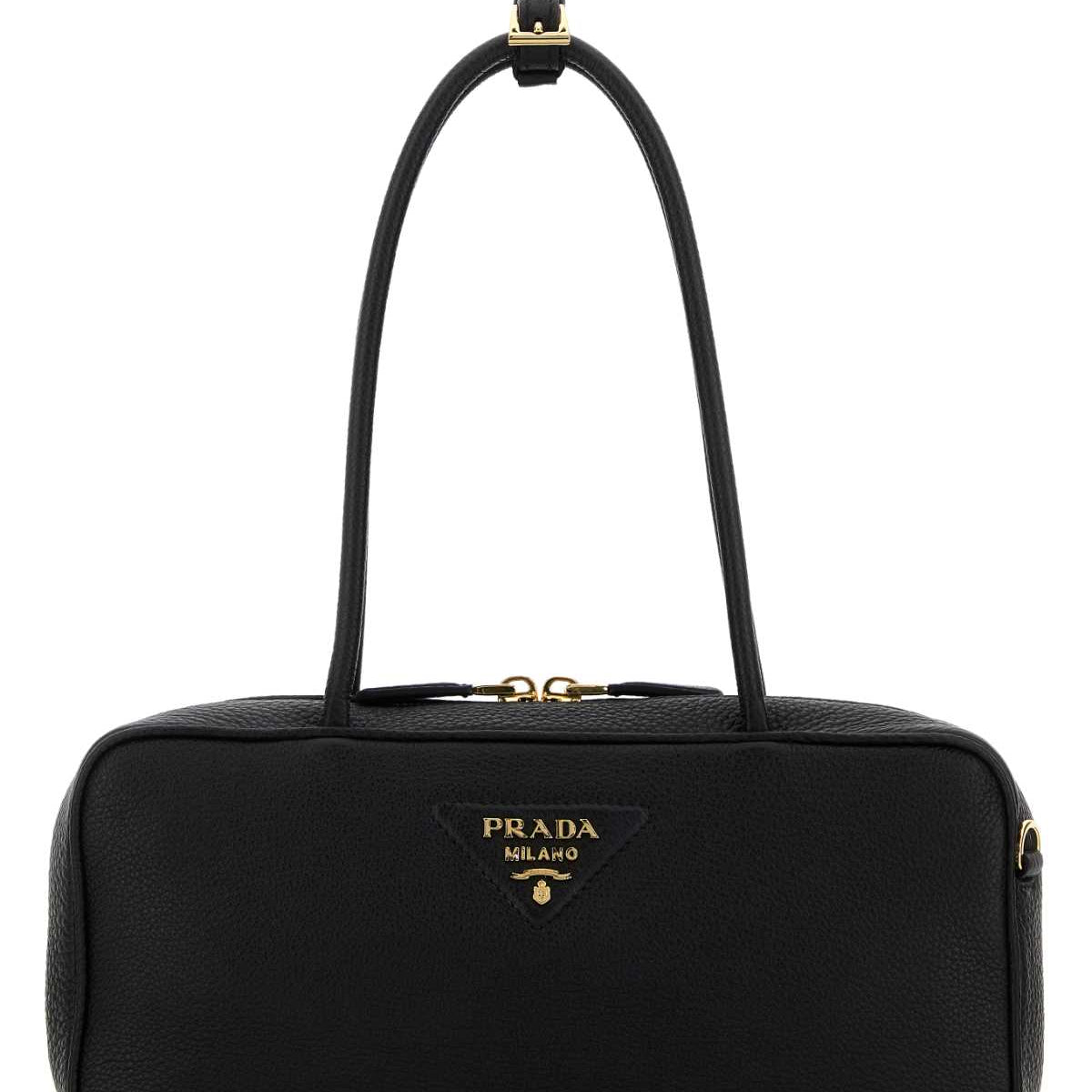 Prada BLACK LEATHER SHOULDER BAG – Lord & Taylor