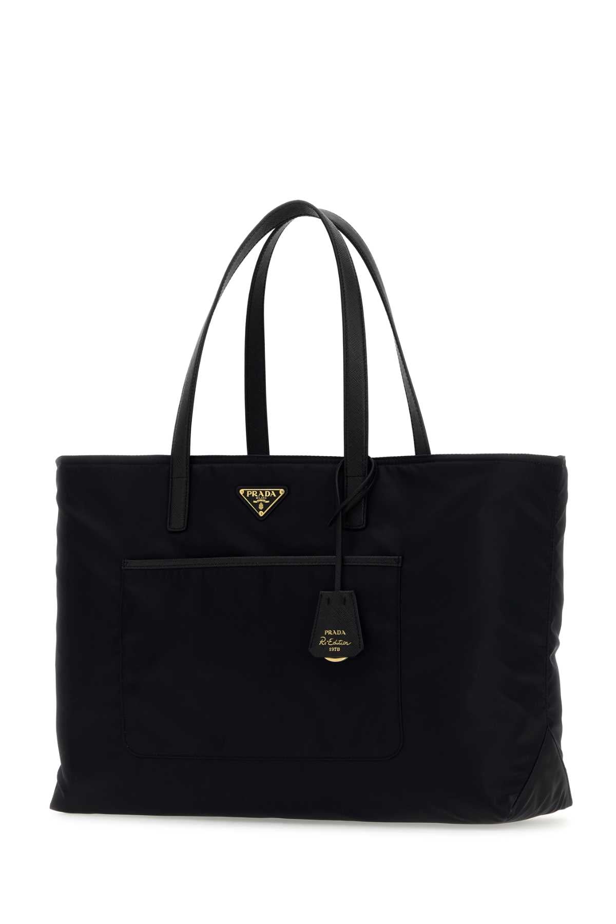 BLACK RE-NYLON LARGE RE-EDITION 1978 SHOPPING BAG Prada