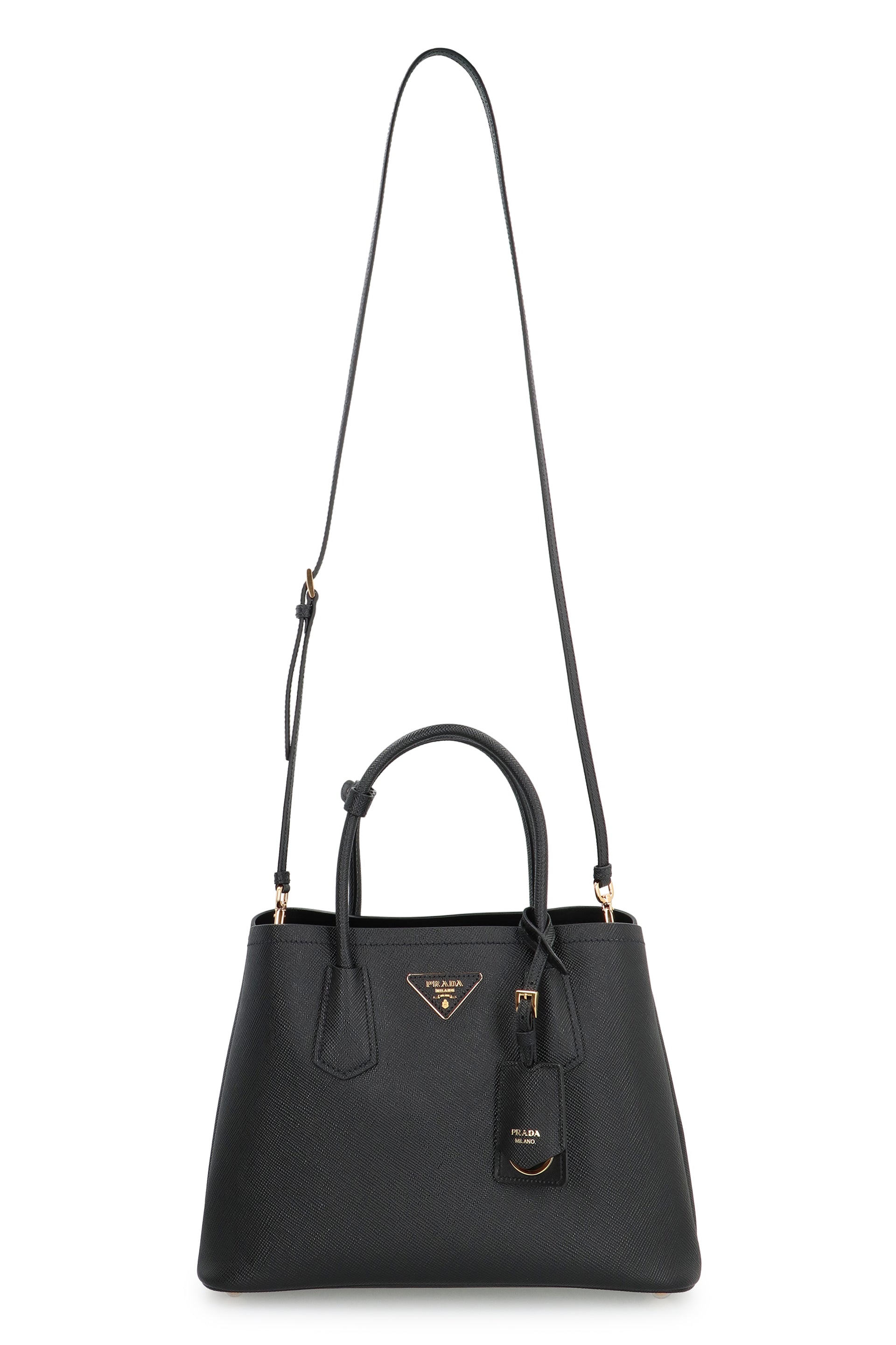 PRADA DOUBLE MEDIUM LEATHER HANDBAG Prada