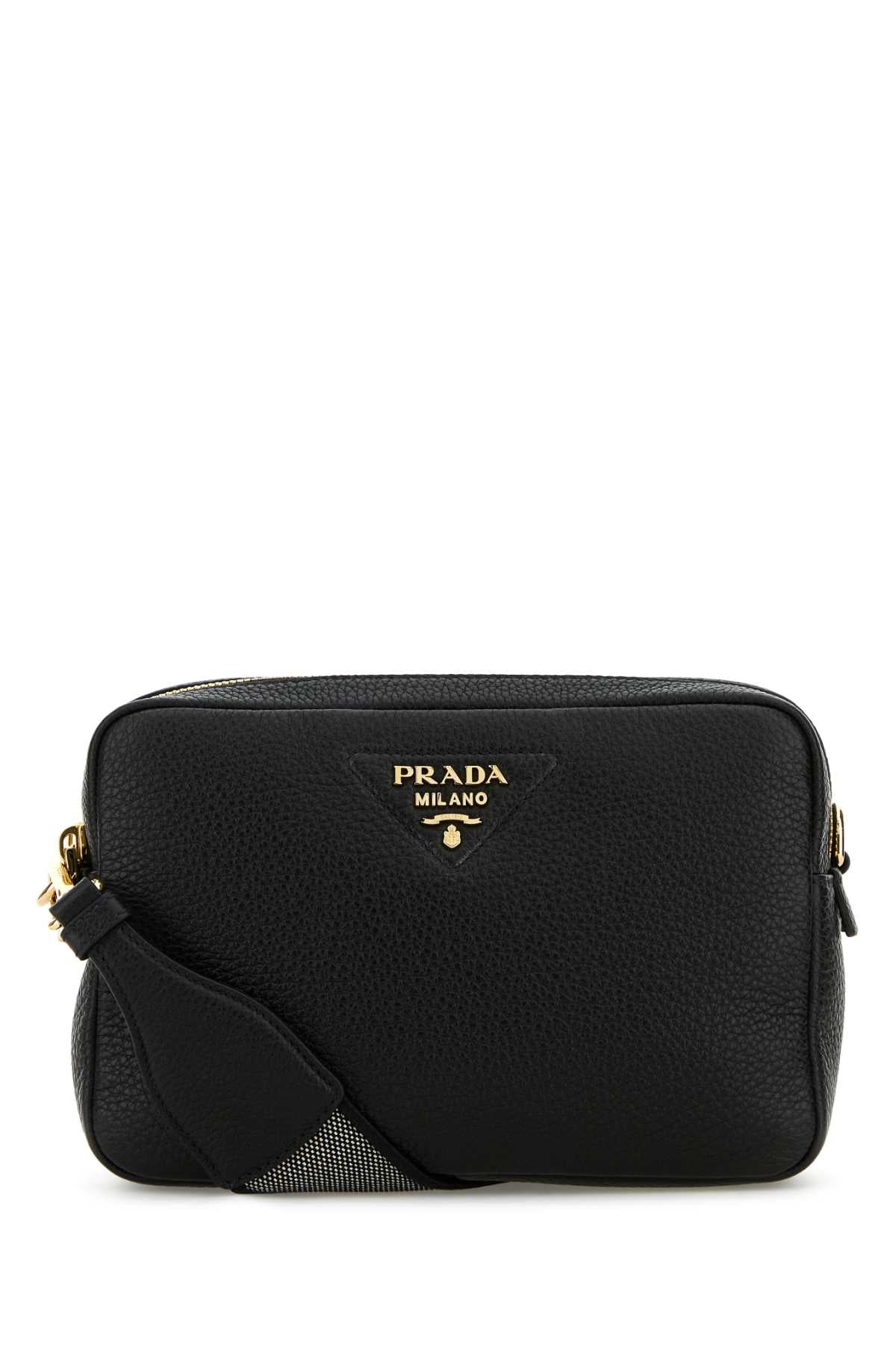 BLACK LEATHER CROSSBODY BAG Prada BLACK TU