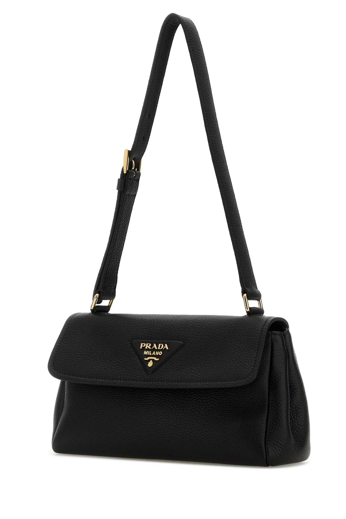 BLACK LEATHER SMALL SHOULDER BAG Prada BLACK TU