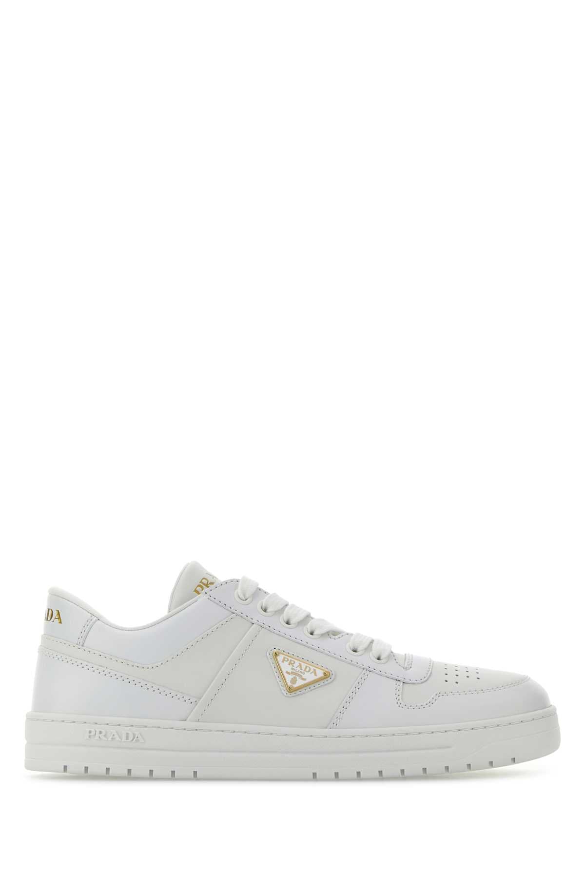 LEATHER SNEAKERS Prada White 39.5