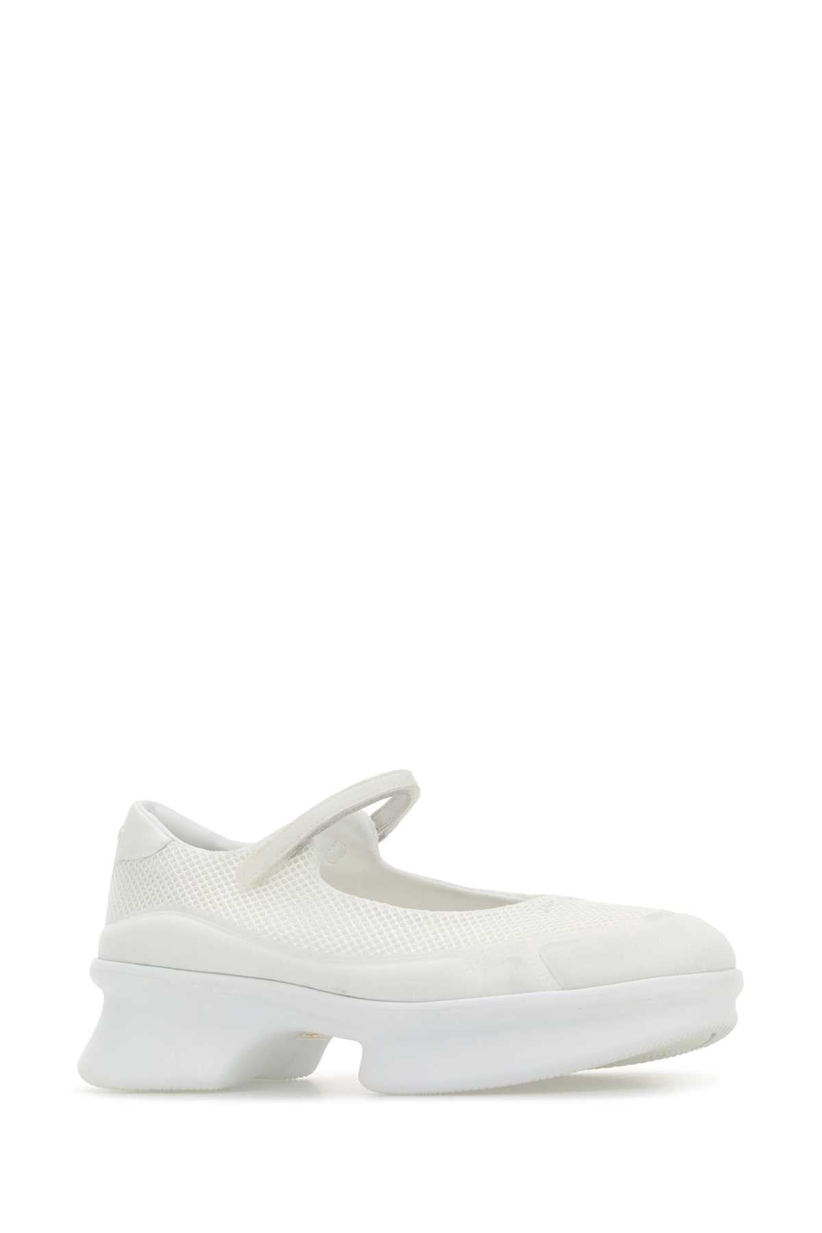 WHITE MESH BALLERINAS Prada