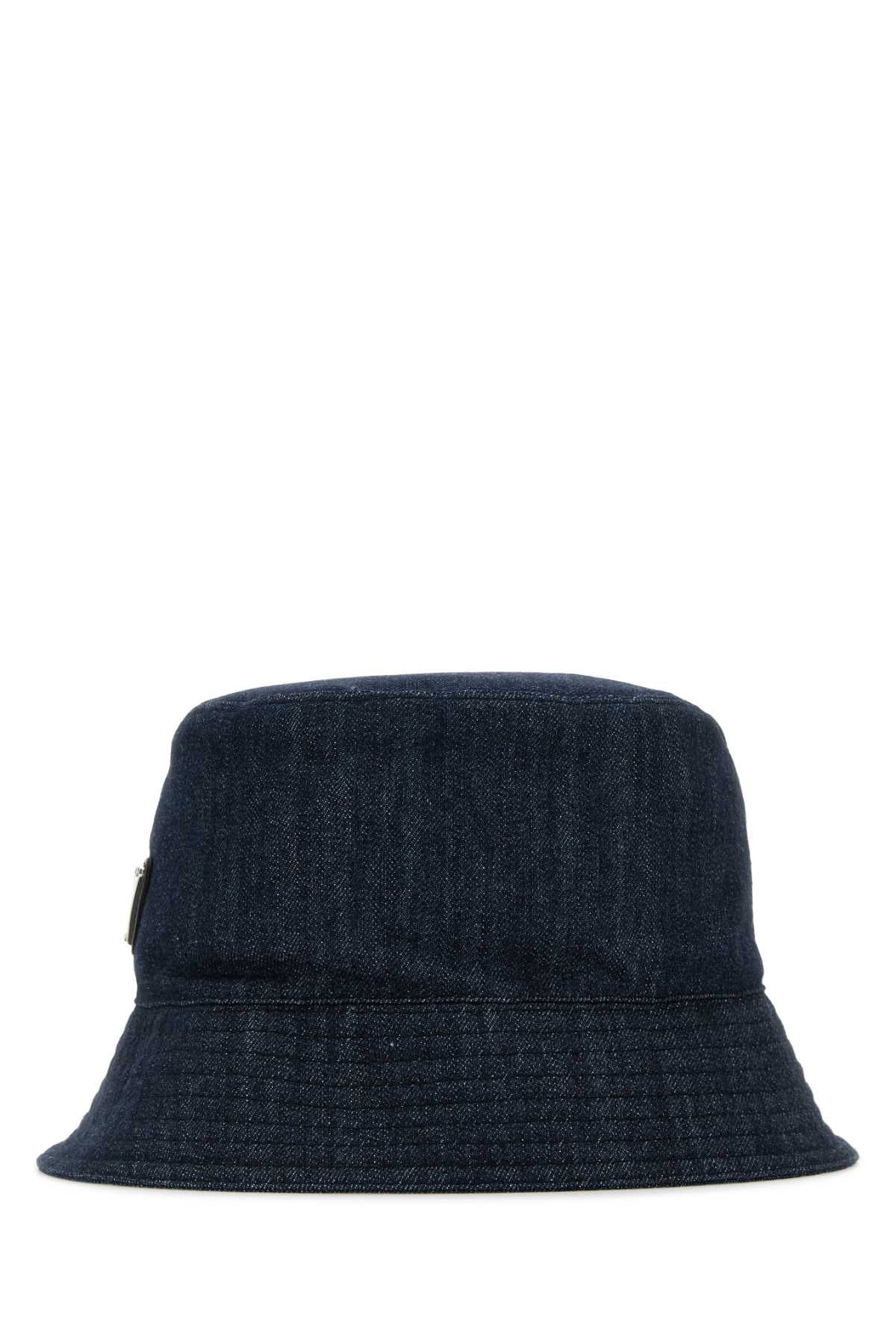 DENIM BUCKET HAT Prada BLUE S