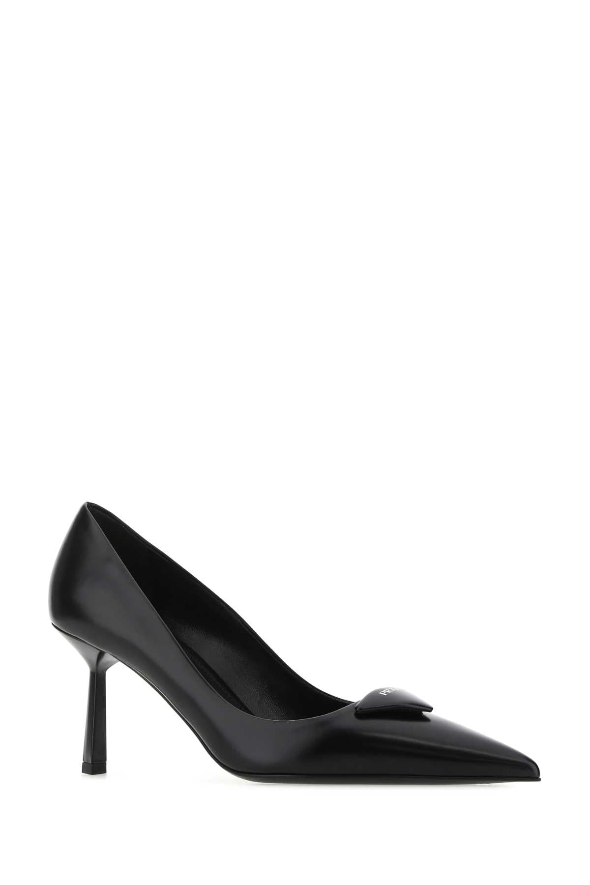 BLACK LEATHER PUMPS Prada