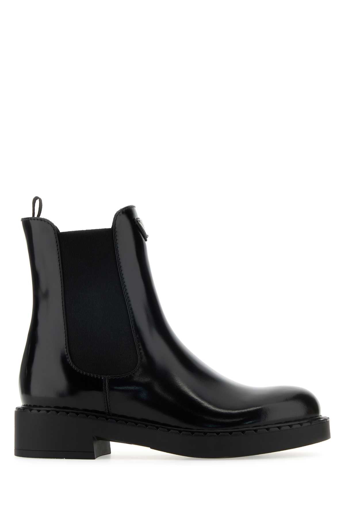 BLACK LEATHER ANKLE BOOTS Prada BLACK 36