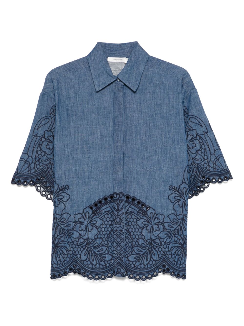 COCO EMBROIDERED DENIM SHIRT Zimmermann BLUE 14