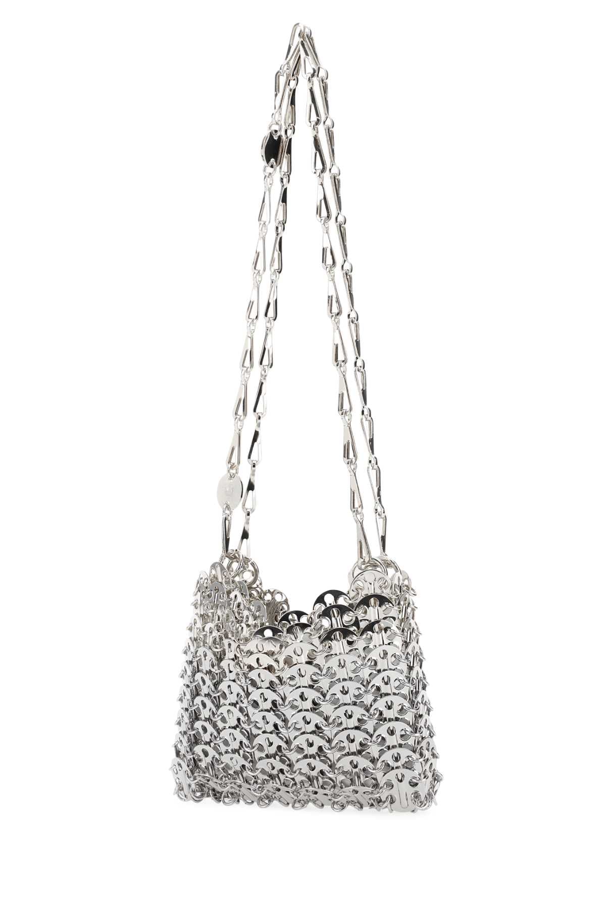 SILVER METAL 1969 NANO SHOULDER BAG Paco Rabanne