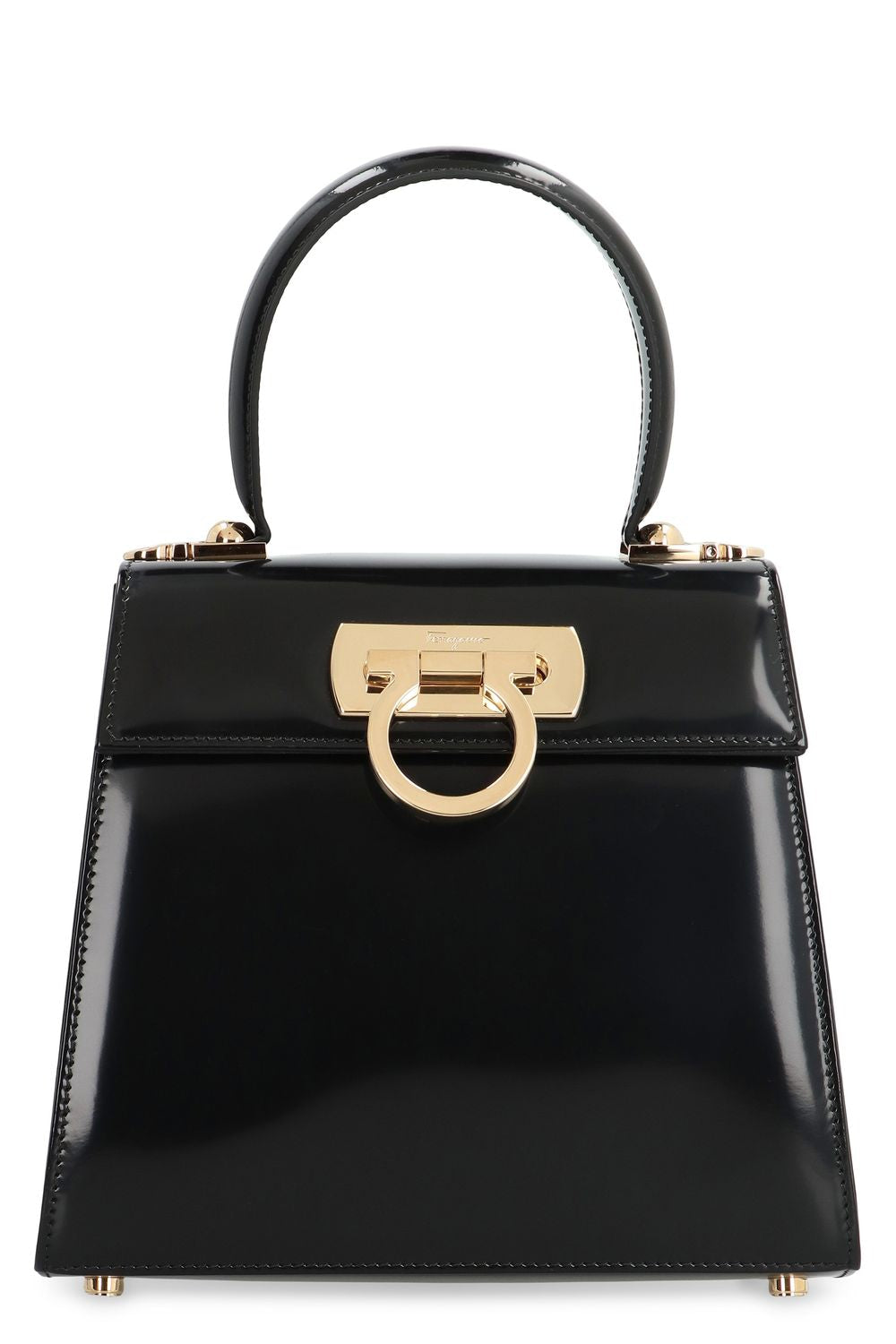 ICONIC LEATHER HANDBAG Ferragamo black TU