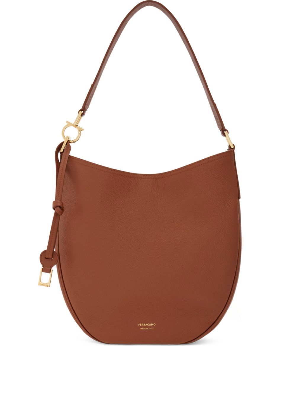 MEDIUM LEATHER HOBO BAG Ferragamo LEATHER BROWN UNI