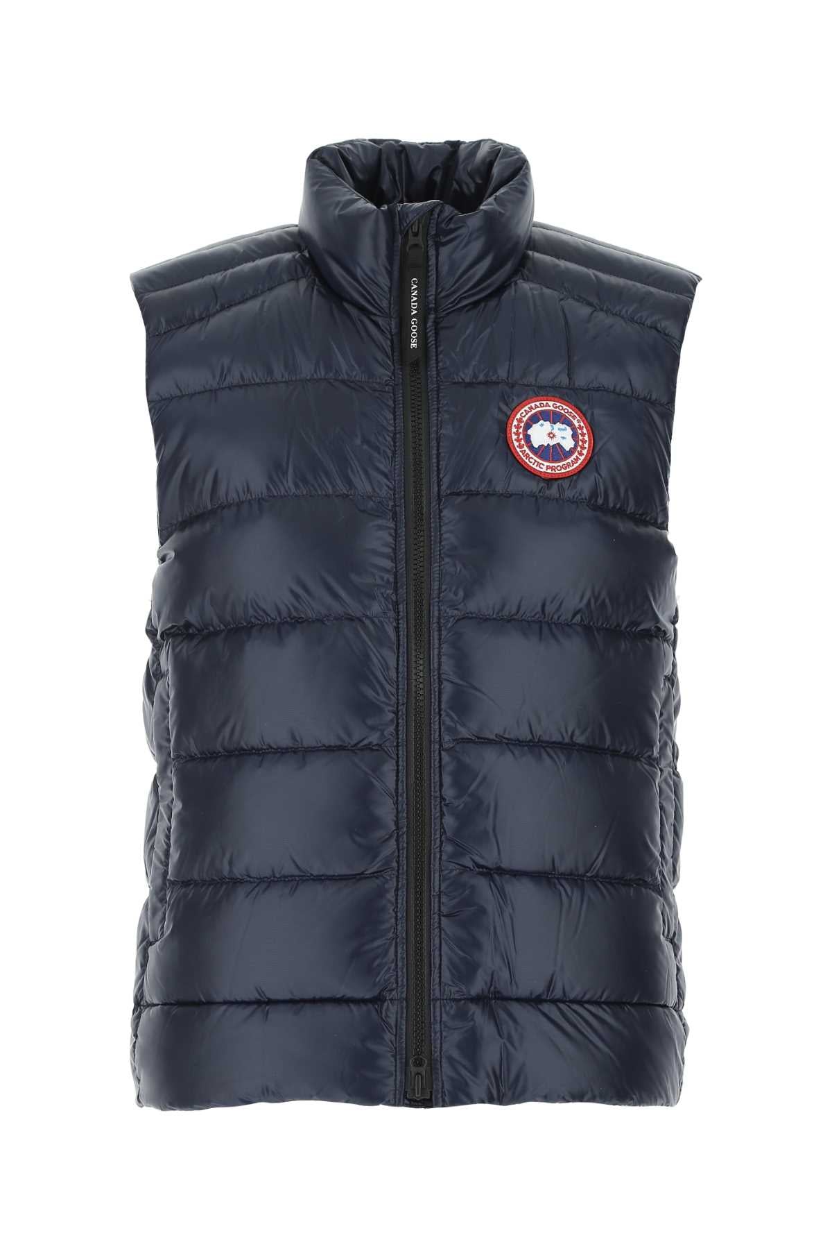 DARK BLUE NYLON CROFTON SLEEVELESS DOWN JACKET Canada Goose BLUE XS