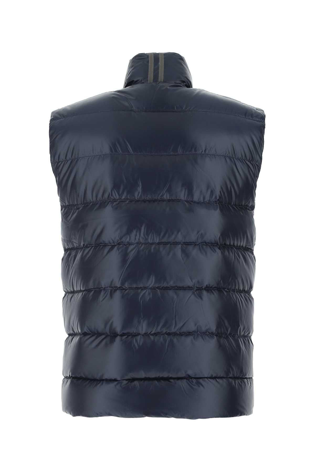 DARK BLUE NYLON CROFTON SLEEVELESS DOWN JACKET Canada Goose