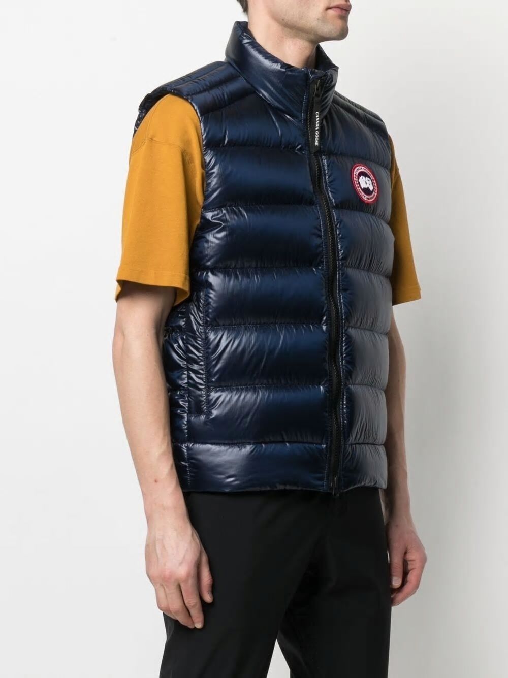 DARK BLUE NYLON CROFTON SLEEVELESS DOWN JACKET Canada Goose