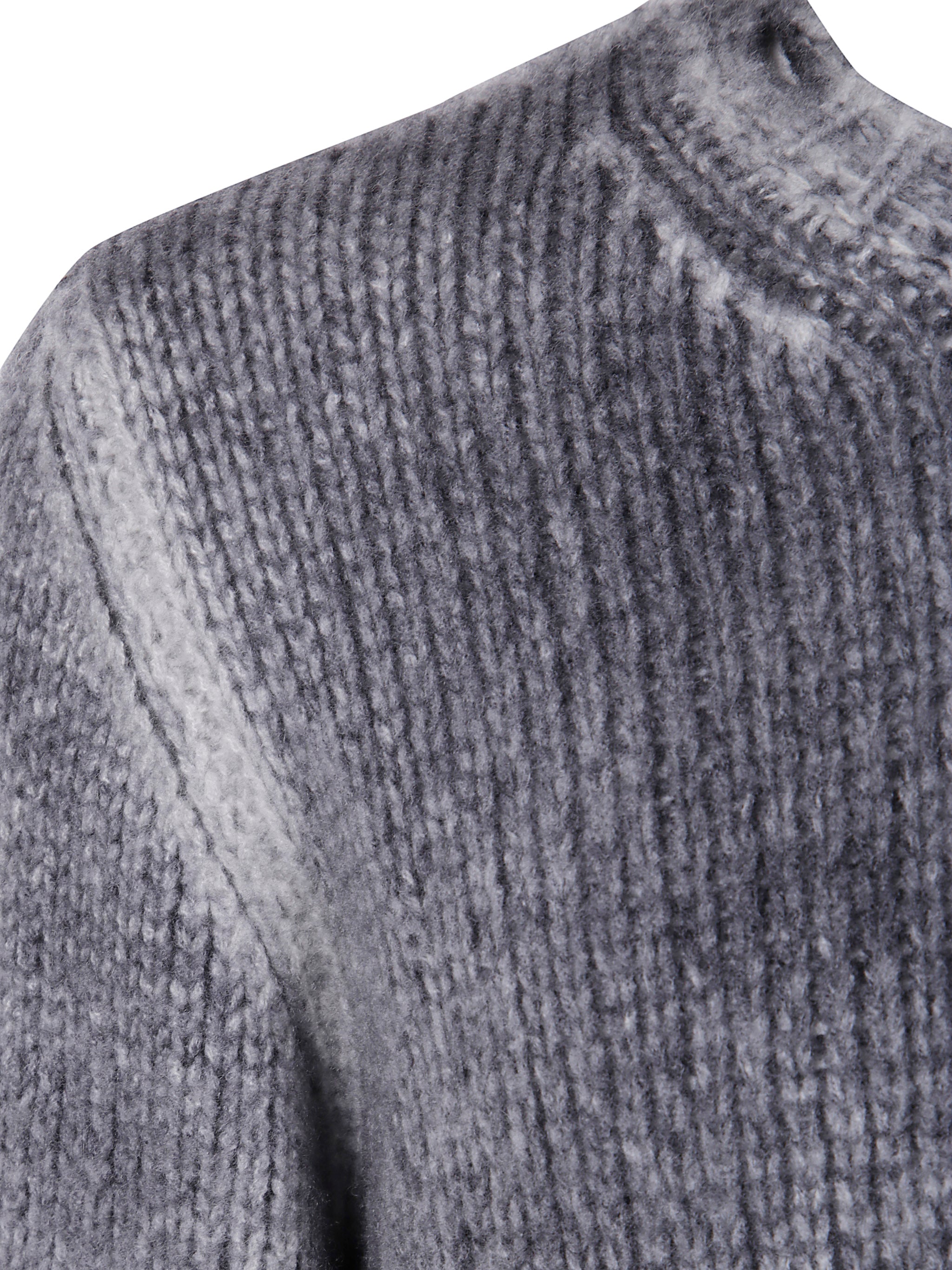 HAND PAINTED ROUND NECK PULLOVER IN CASHMERE SILK WITH DESTROYED EDGES Avant Toi