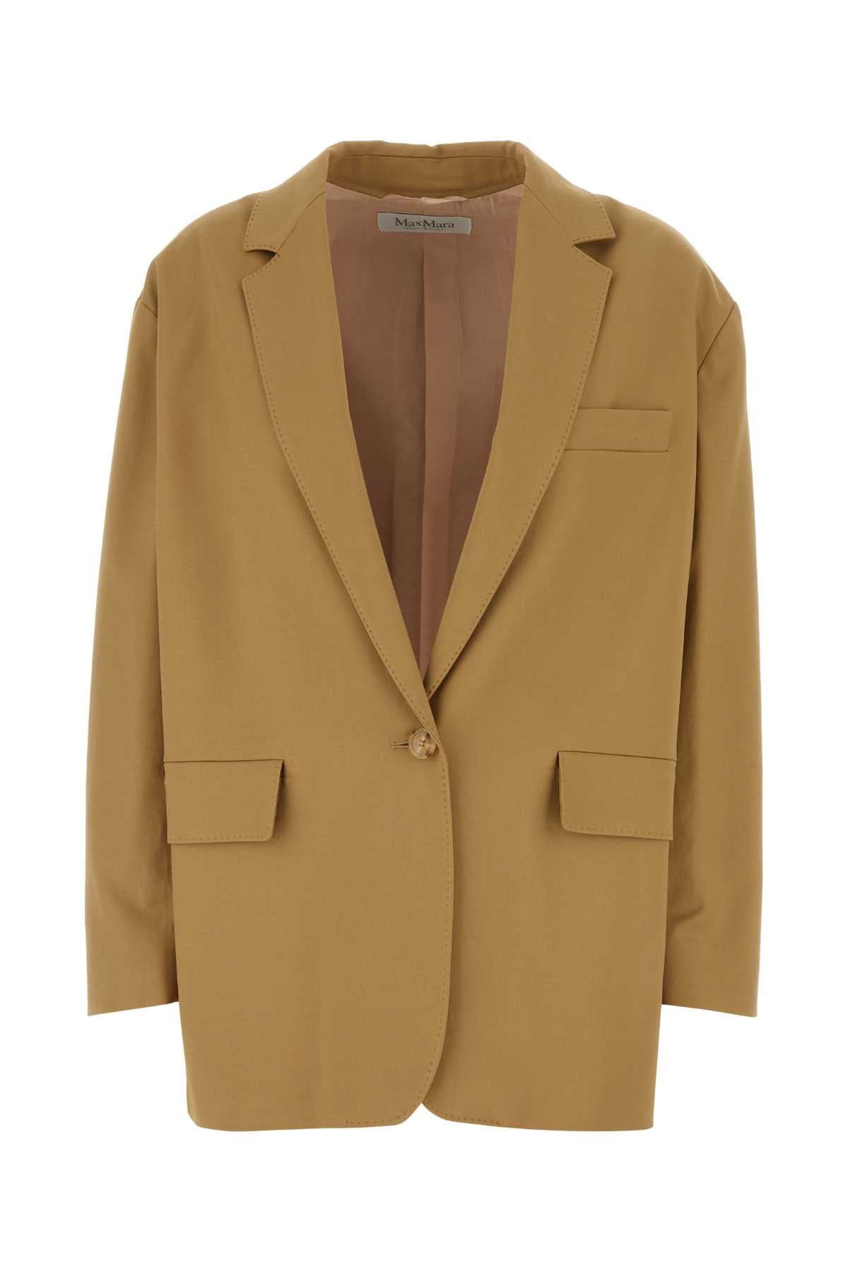 CAMEL STRETCH COTTON MONICA BLAZER Max Mara CAMEL 38