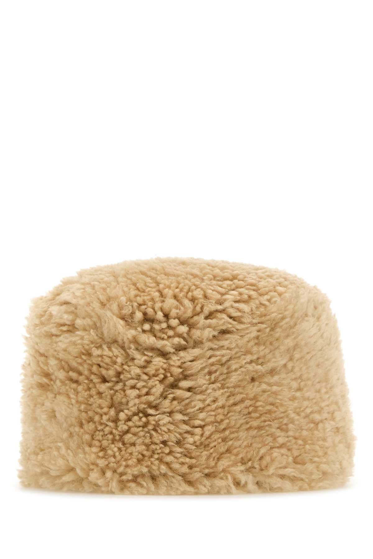 BEIGE SHEARLING HAT TOTEME BEIGE O TAN XS/S