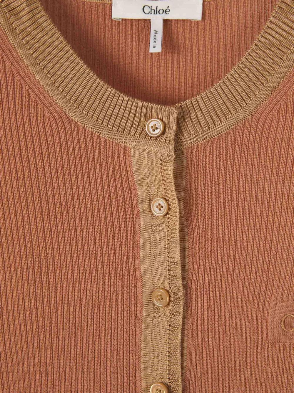 MERINO WOOL FINE KNIT HENLEY SHIRT Chloé