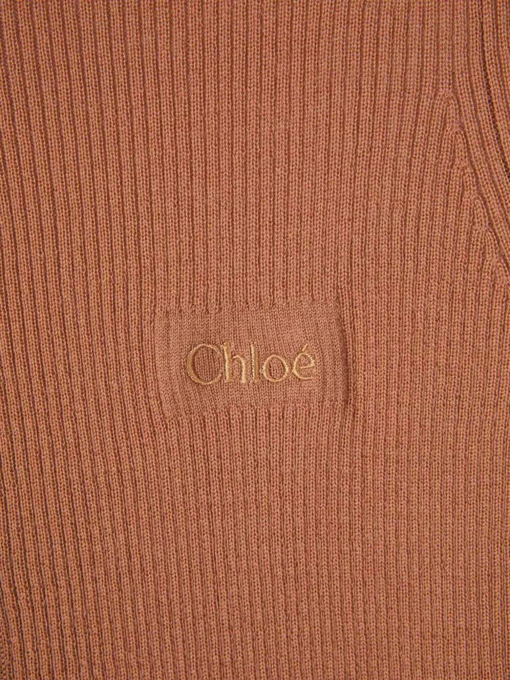 MERINO WOOL FINE KNIT HENLEY SHIRT Chloé
