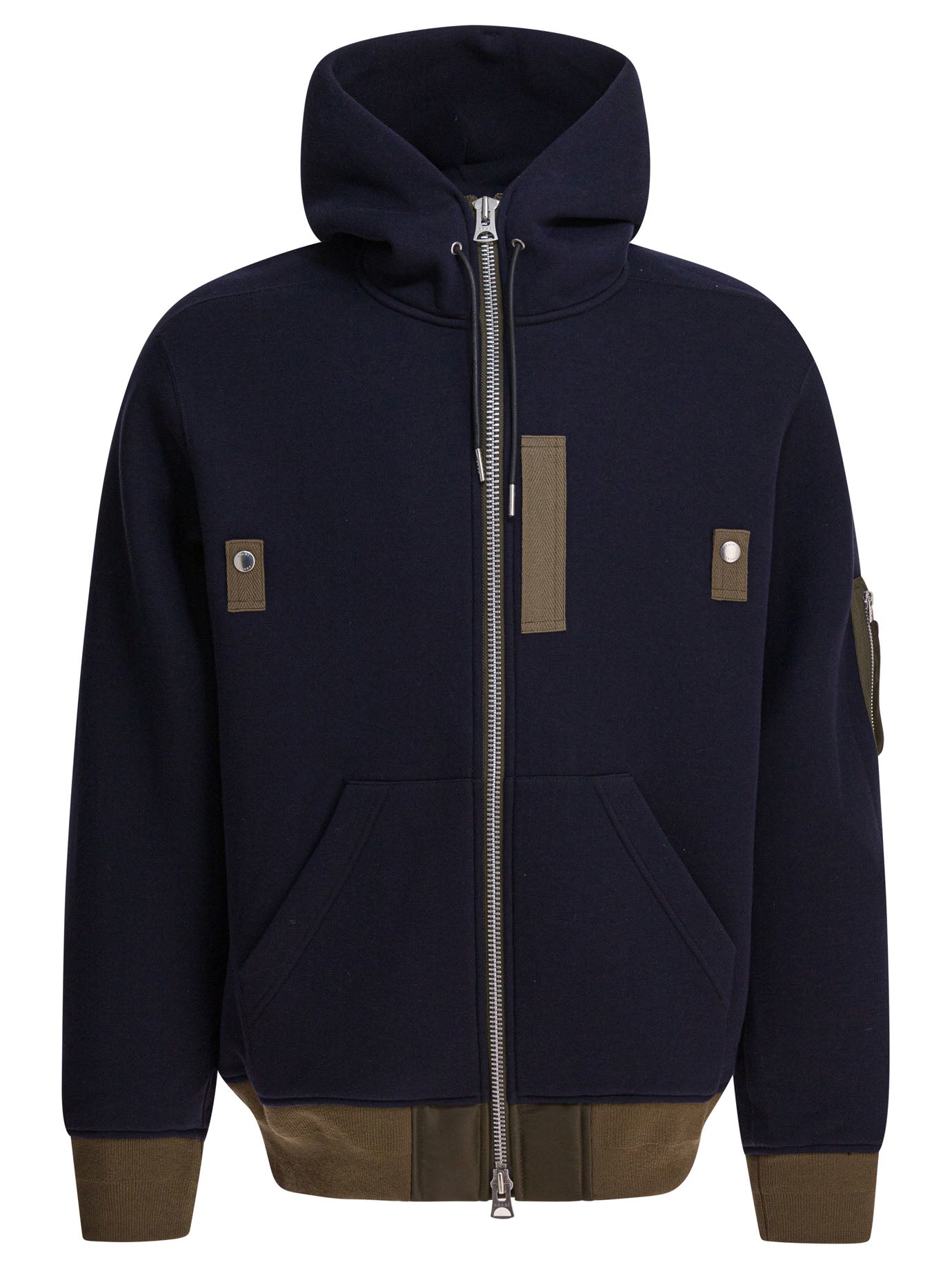 BLUE COTTON POLYESTER SWEATSHIRT Sacai BLUE 4