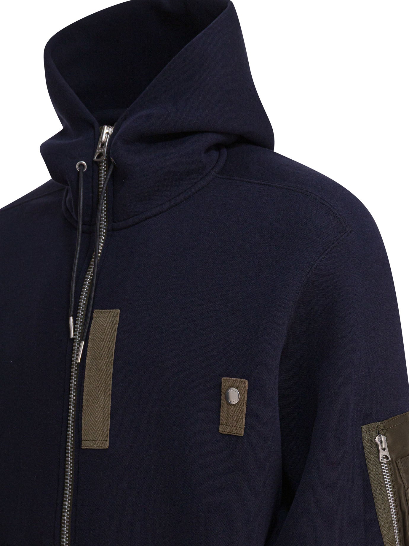 BLUE COTTON POLYESTER SWEATSHIRT Sacai