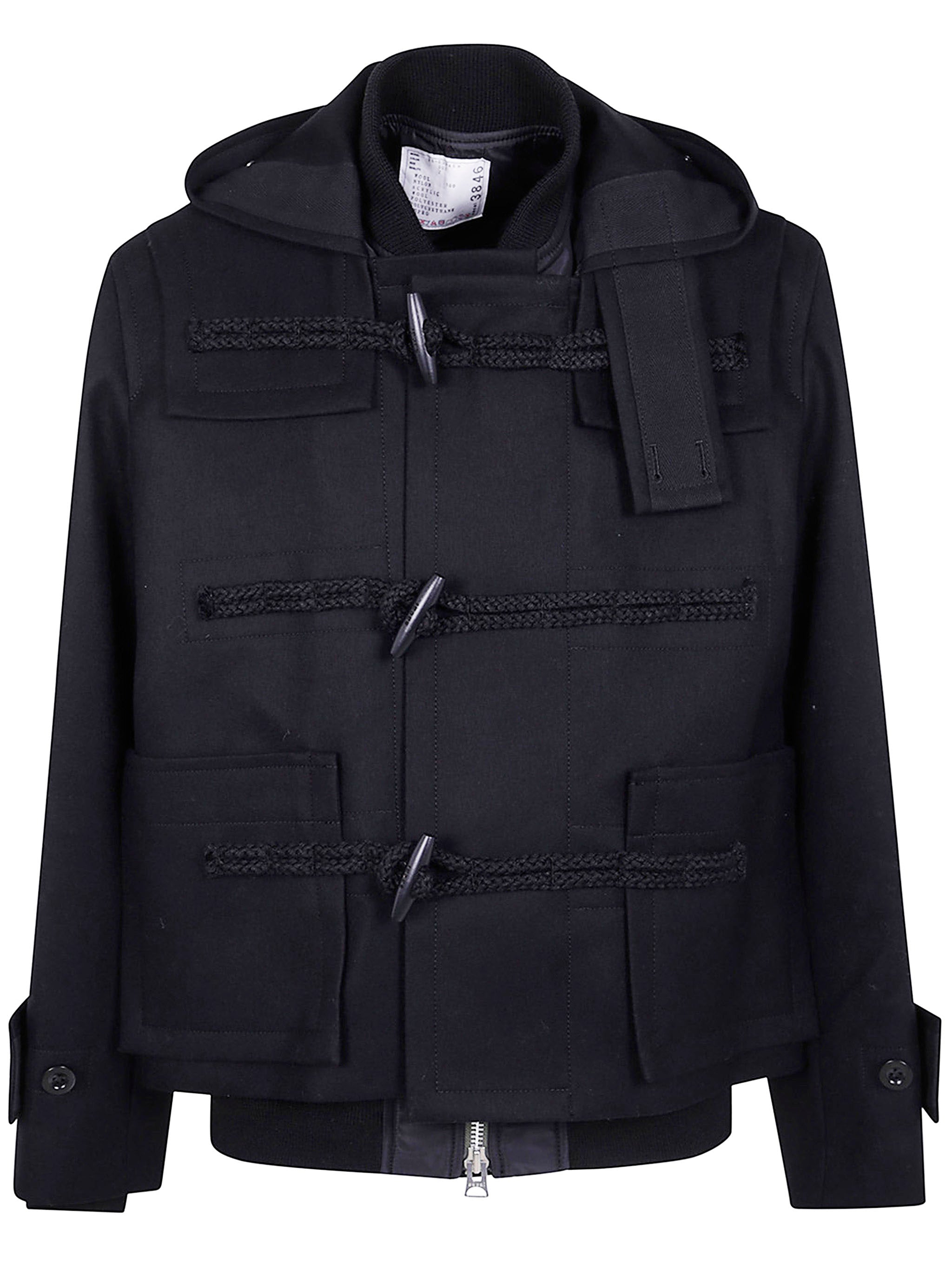 WOOL MELTON BLOUSON Sacai BLACK 2