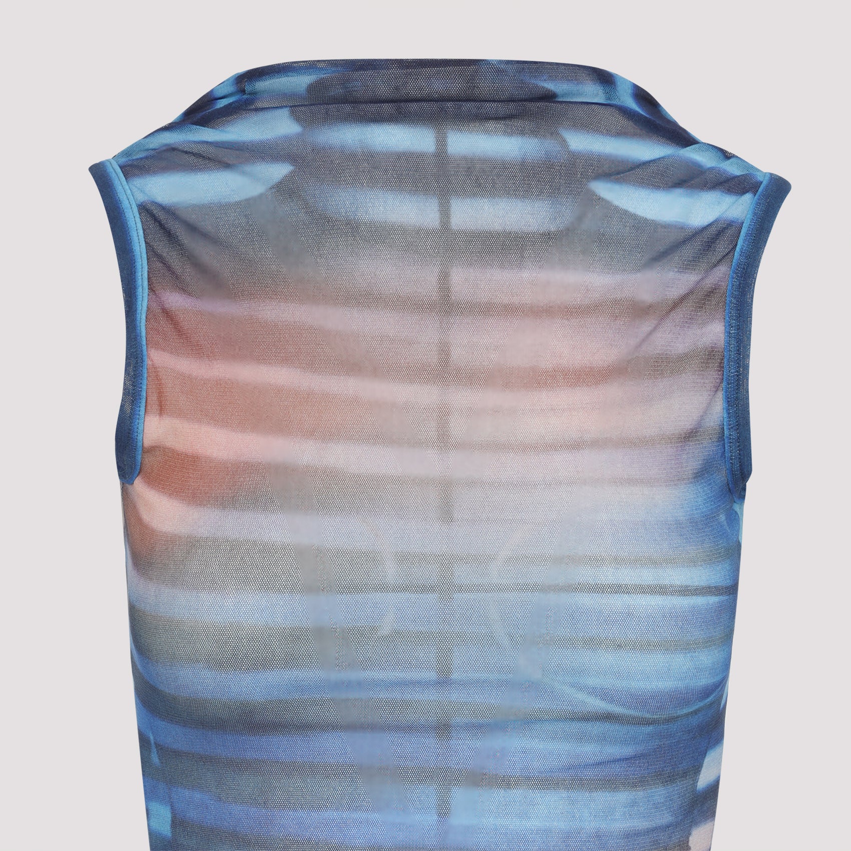 MESH PRINTED "AIR" LONG DRESS JEAN PAUL GAULTIER
