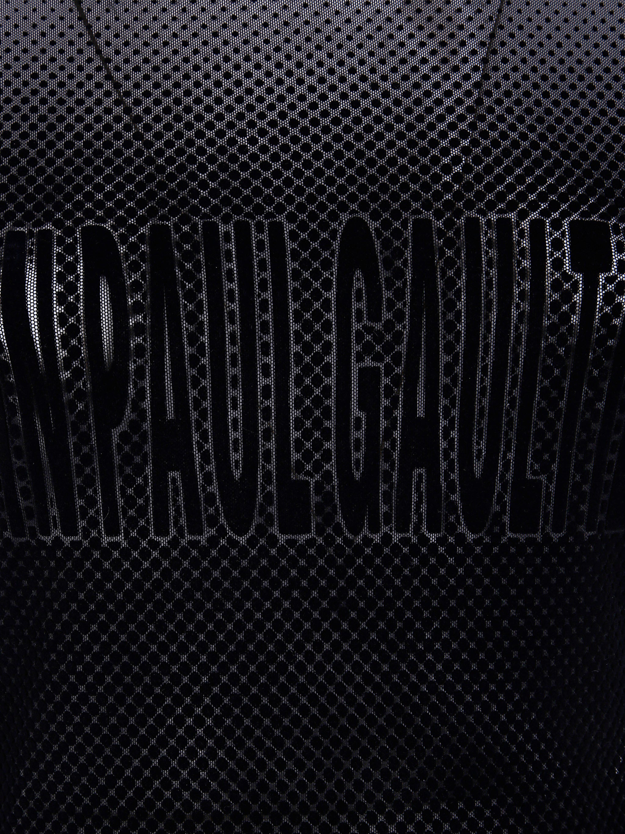 MESH SLEEVELESS LONG DRESS WITH VELVET FLOCK "" JEAN PAUL GAULTIER