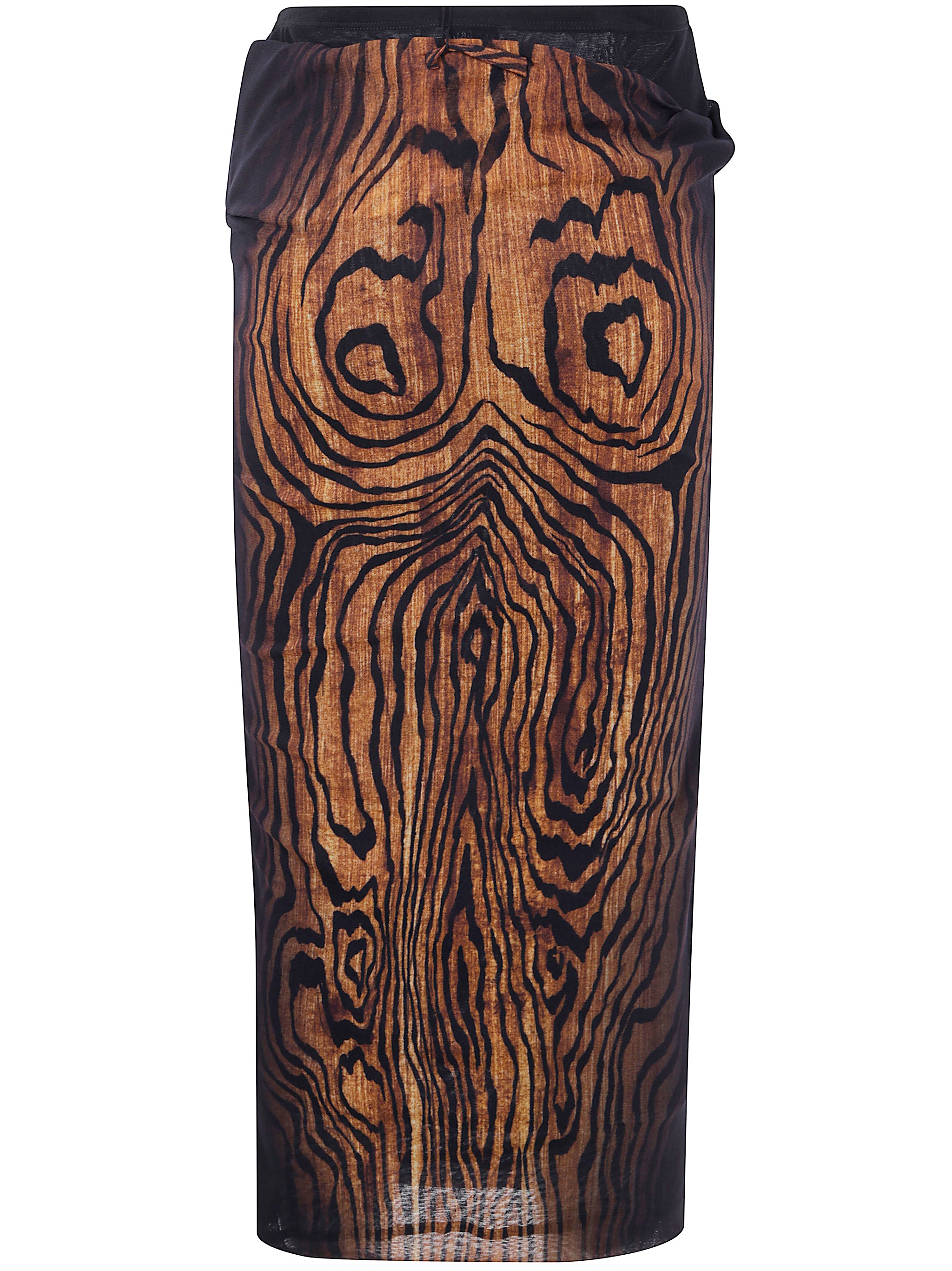 MESH SKIRT DOUBLE LAYER PRINTED "WOOD" JEAN PAUL GAULTIER