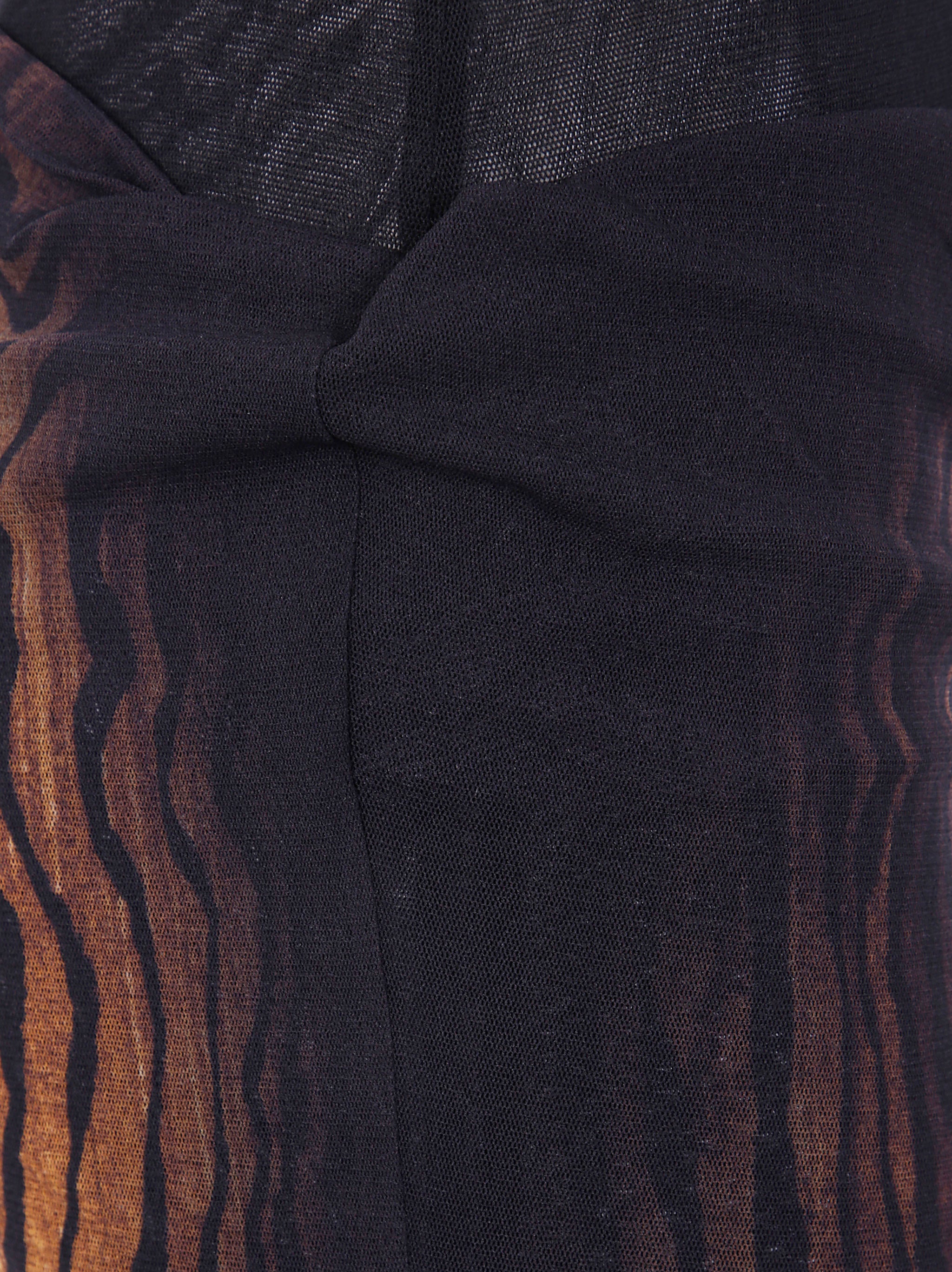 MESH SKIRT DOUBLE LAYER PRINTED "WOOD" JEAN PAUL GAULTIER