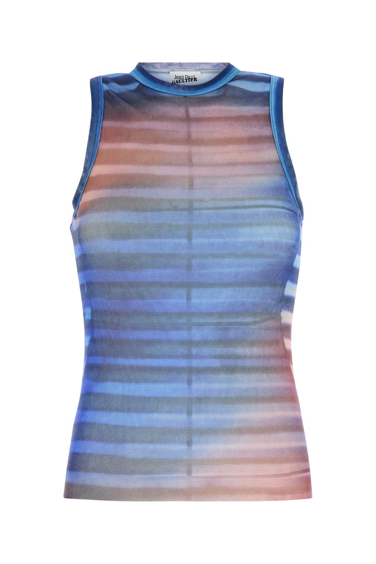 PRINTED TULLE THE AIR TANK TOP JEAN PAUL GAULTIER PRINTED XS