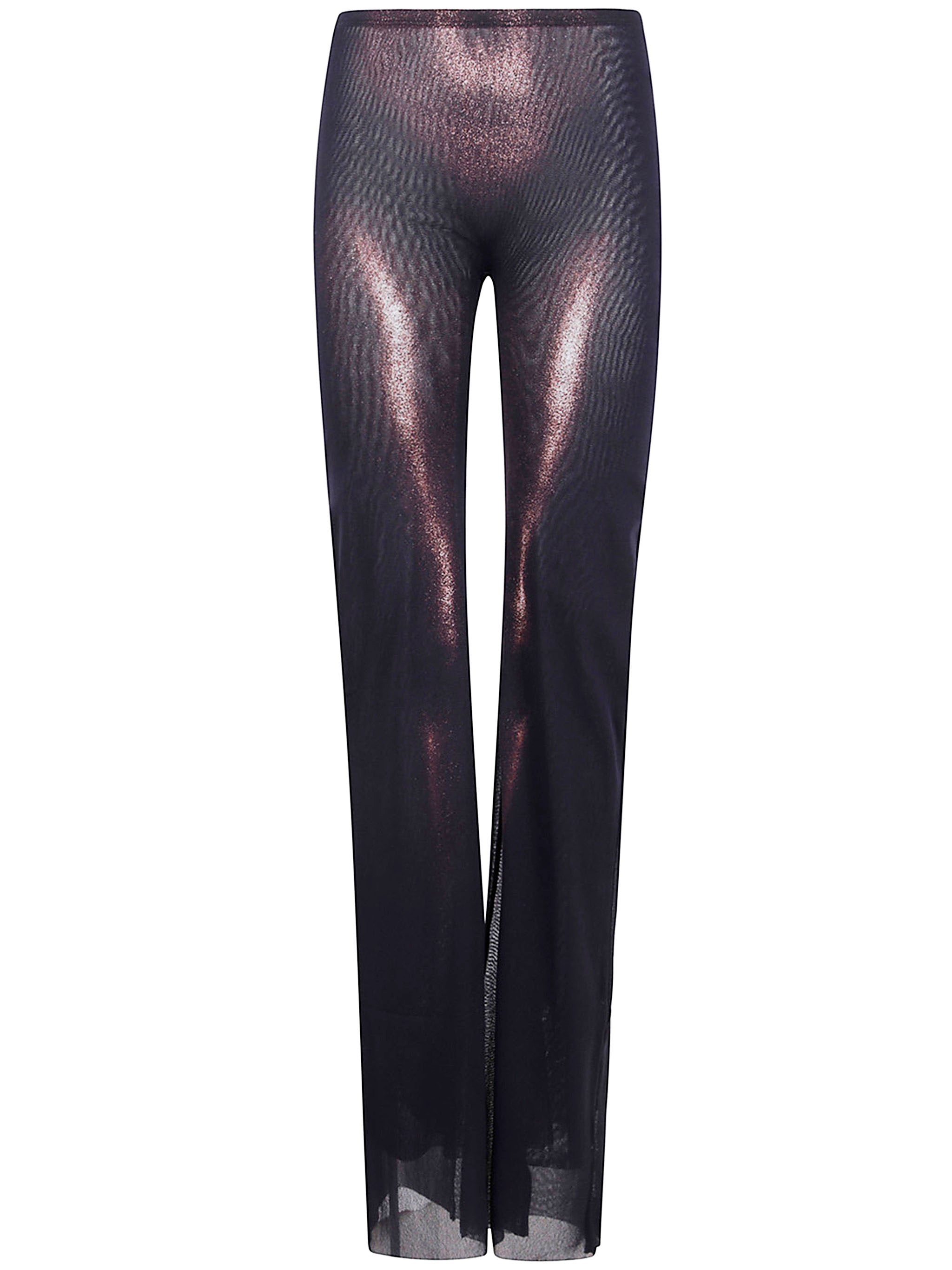 MESH STRAIGHT TROUSER PRINTED "BODY DUST" JEAN PAUL GAULTIER BLACK XS