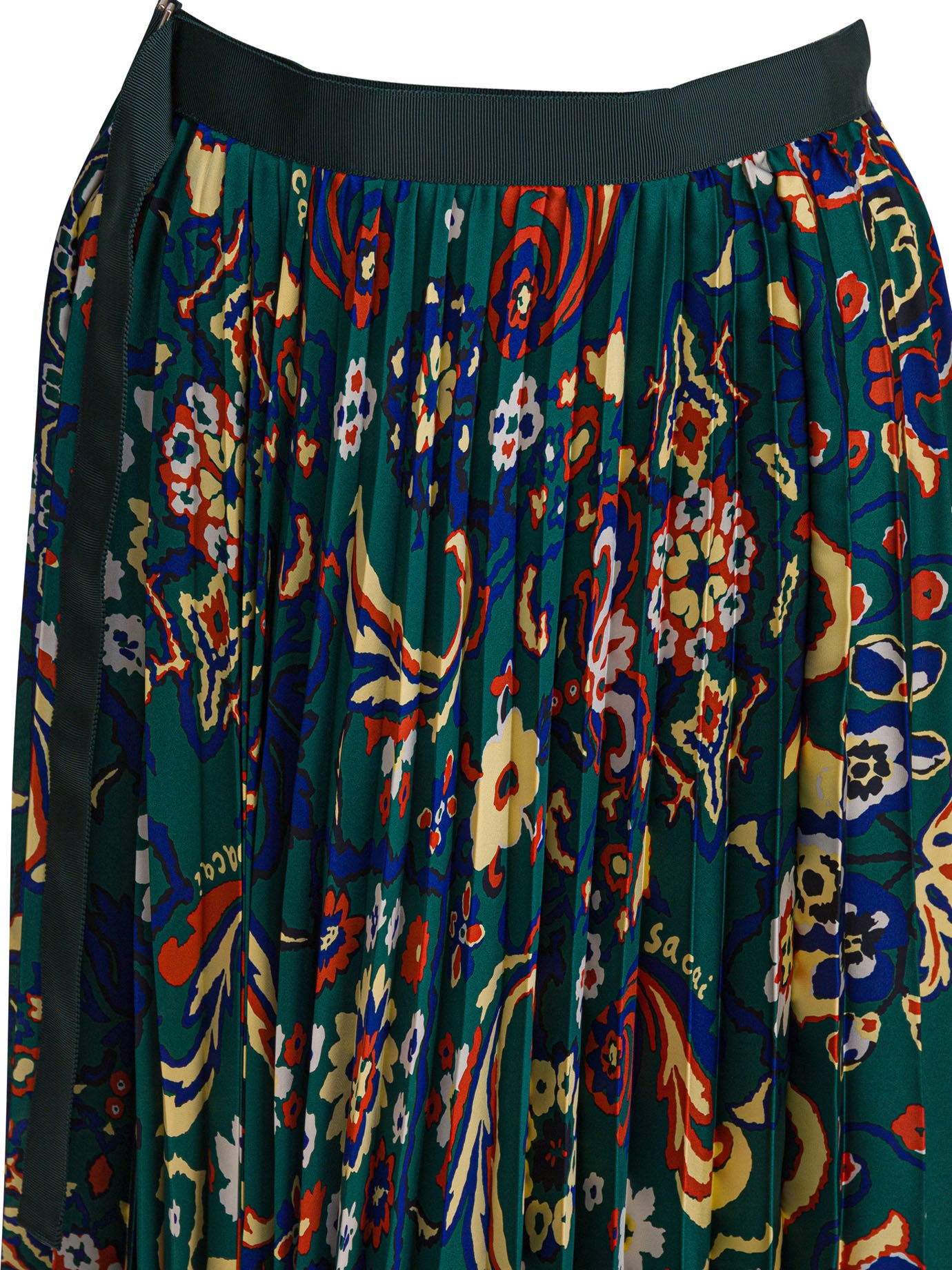 GREEN POLYESTER SKIRTS Sacai
