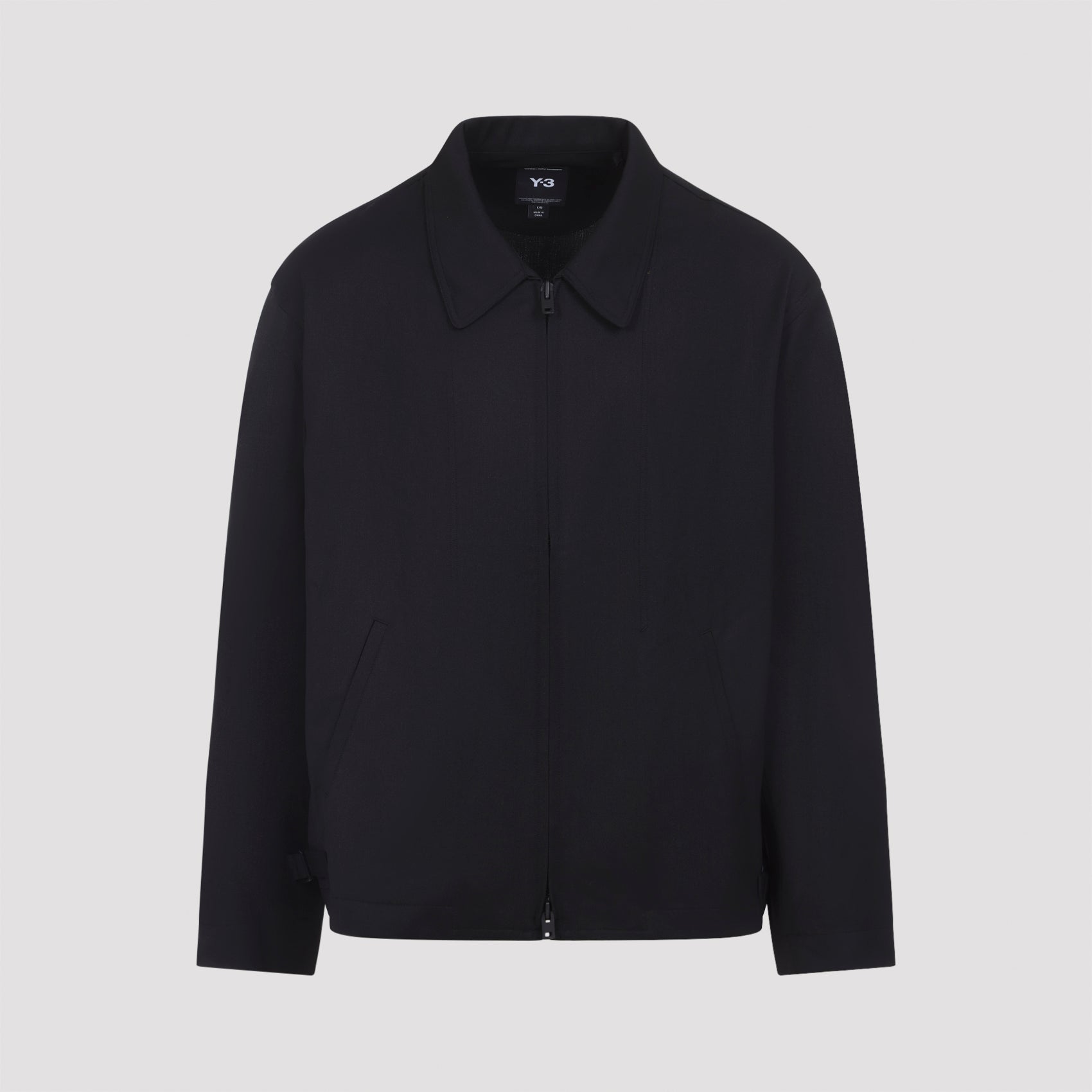 Y-3 Refined Jacket in black wool-blend, back view