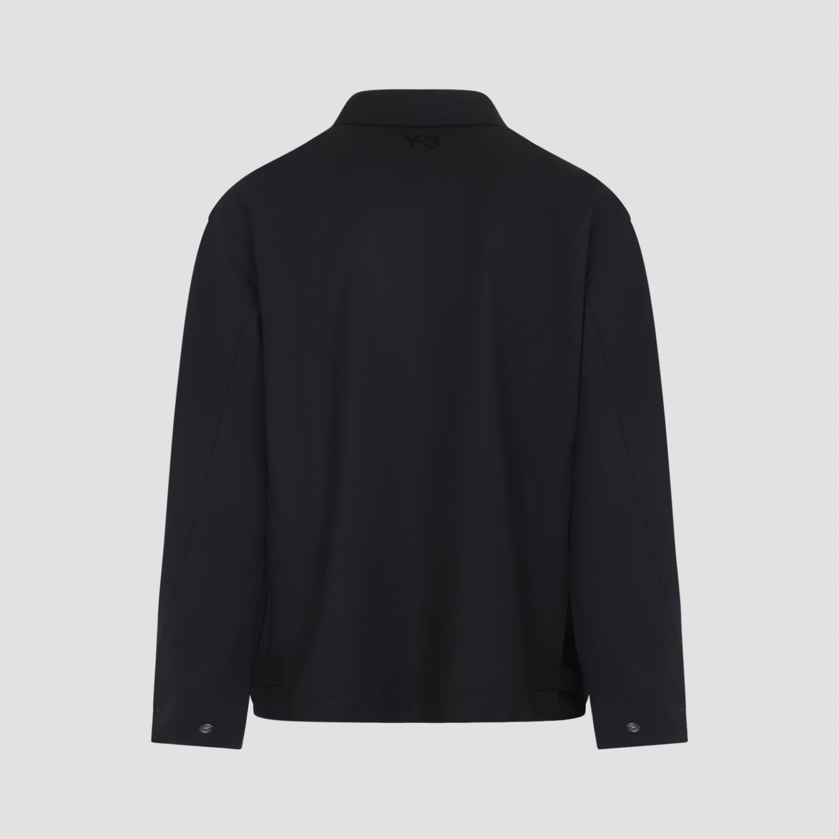 Black Y-3 jacket with adjustable cuffs, detail view