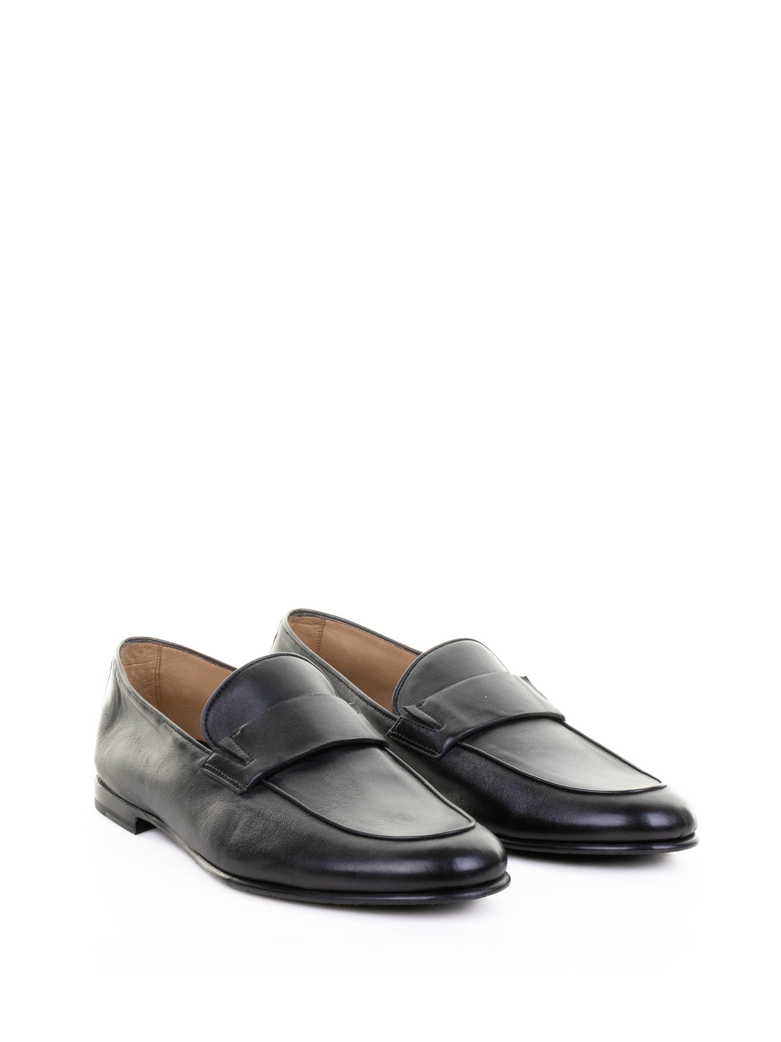 BLACK LEATHER MOCCASIN BARRET