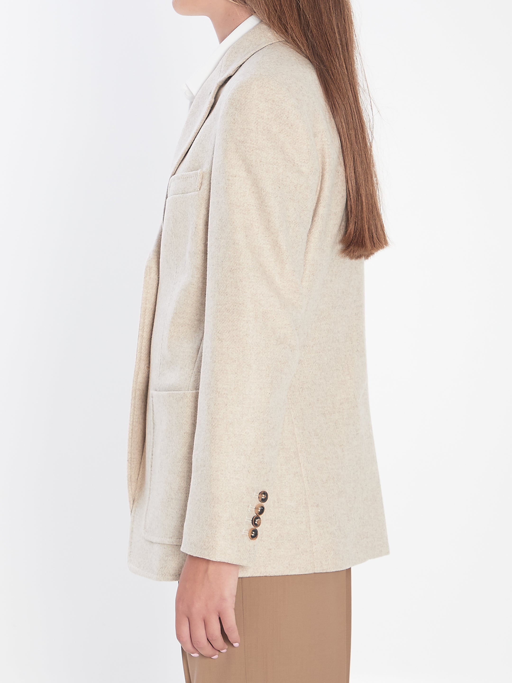 SINGLE-BREASTED BLAZER IN SHETLAND Max Mara