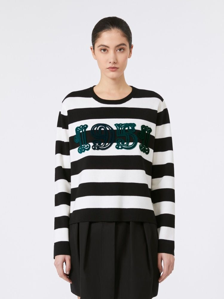 VITERBO - WOOL SWEATER WITH EMBROIDERY Max Mara