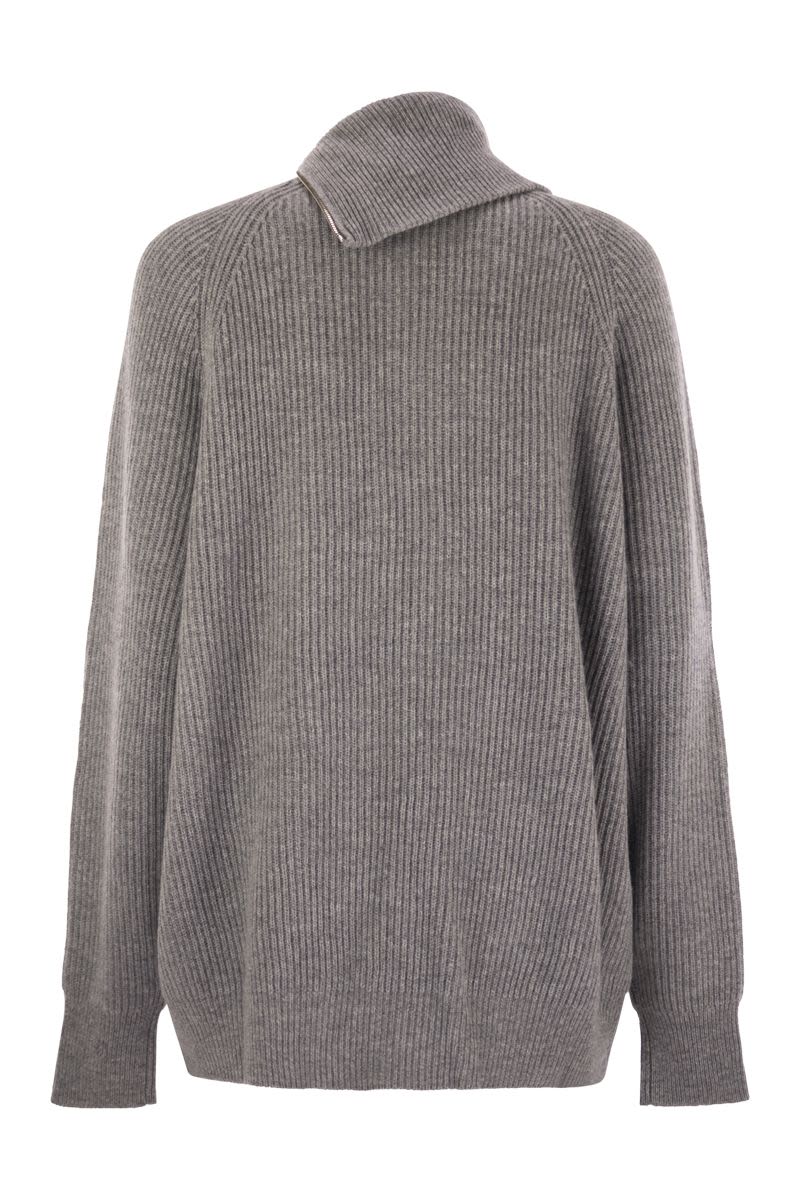 SALPA - CASHMERE-BLEND SWEATER WITH ZIP MAX MARA SPORTMAX