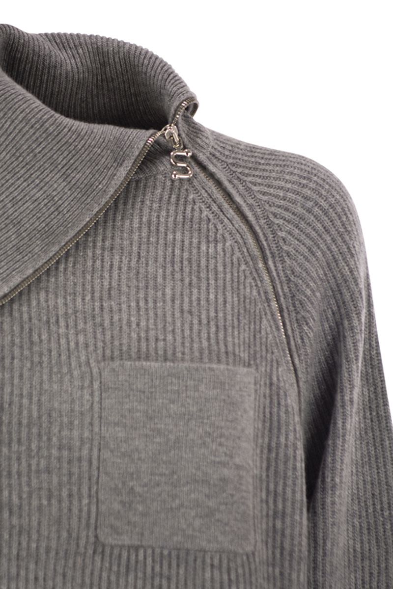 SALPA - CASHMERE-BLEND SWEATER WITH ZIP MAX MARA SPORTMAX