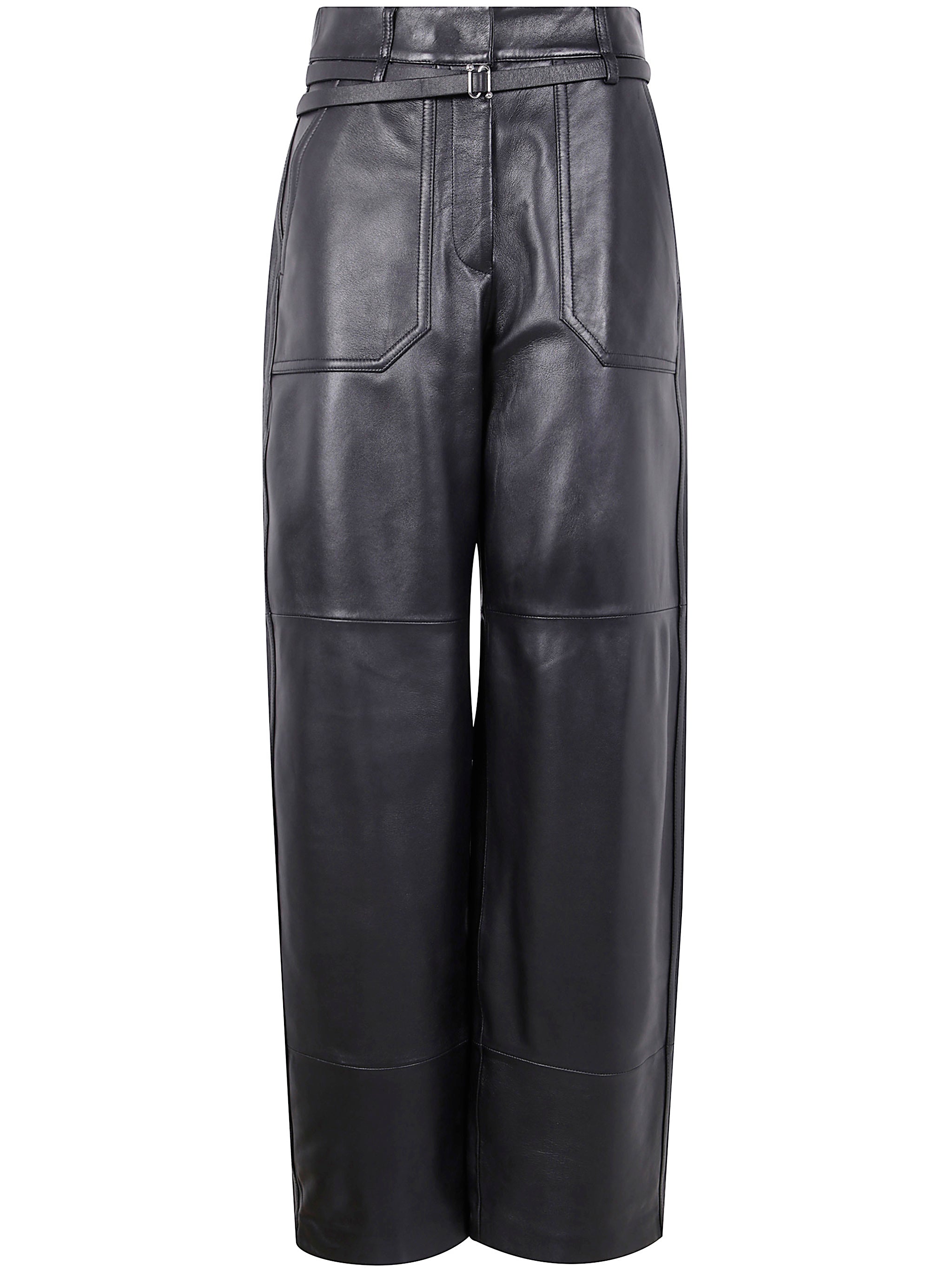 LEATHER "GARBO" TROUSERS MAX MARA SPORTMAX BLACK 38