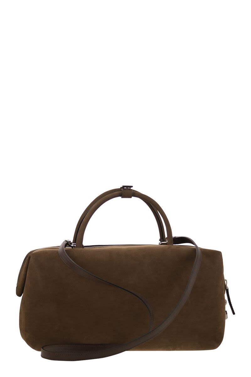 HOLDALLLSUEDE - LARGE NUBUCK LEATHER SATCHEL Max Mara