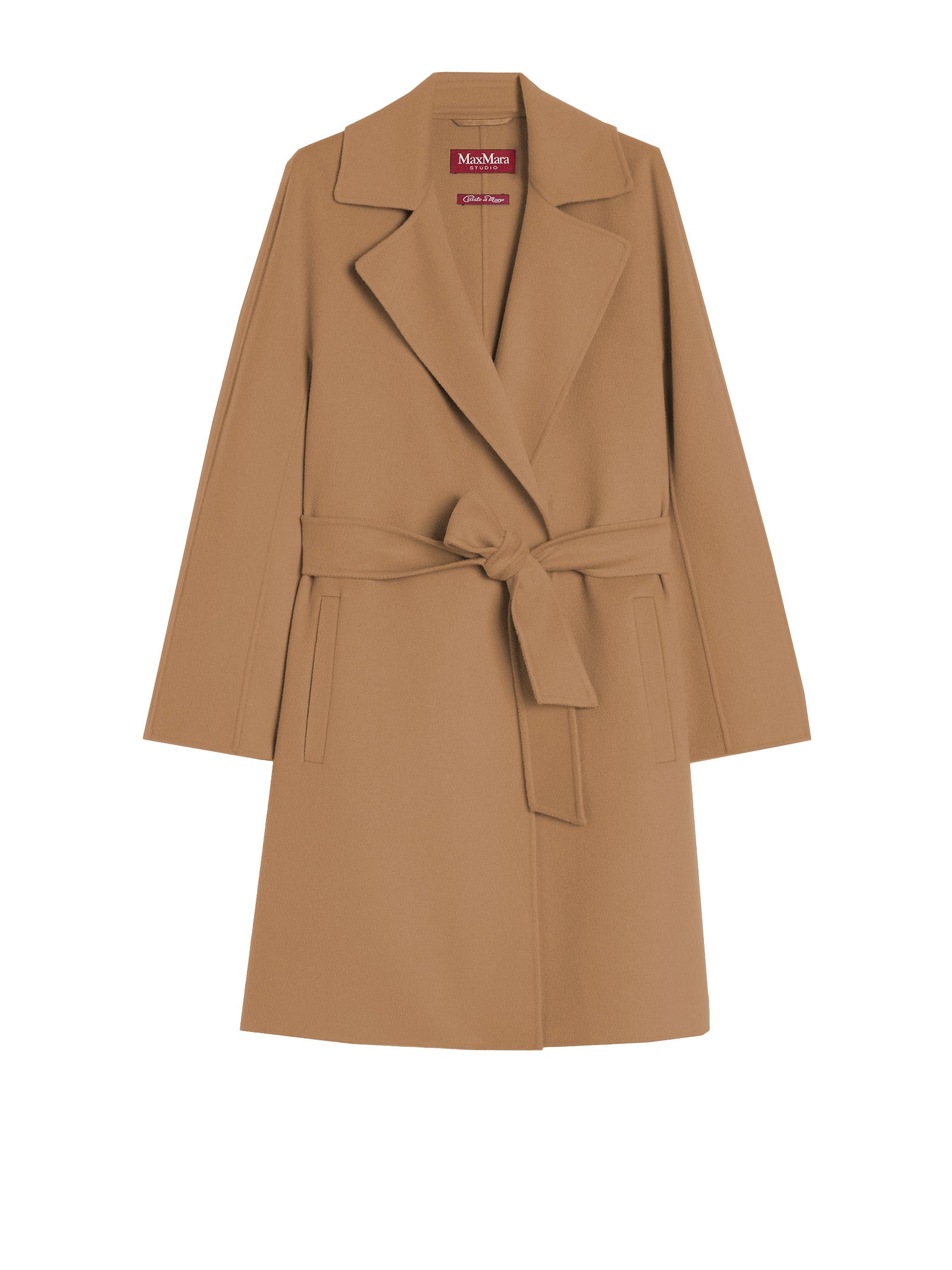MAX MARA STUDIO CAMEL COAT WITH BELT MAX MARA STUDIO 024 40