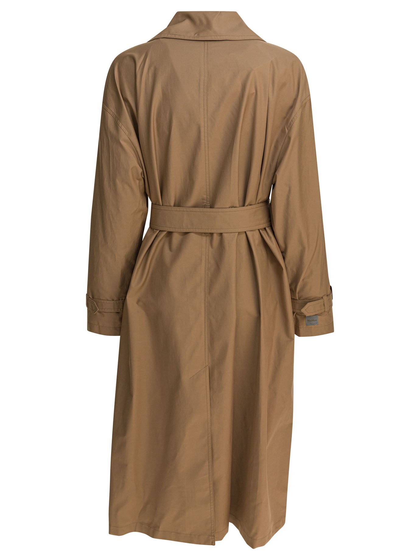 BROWN POLYESTER COAT MAX MARA THE CUBE