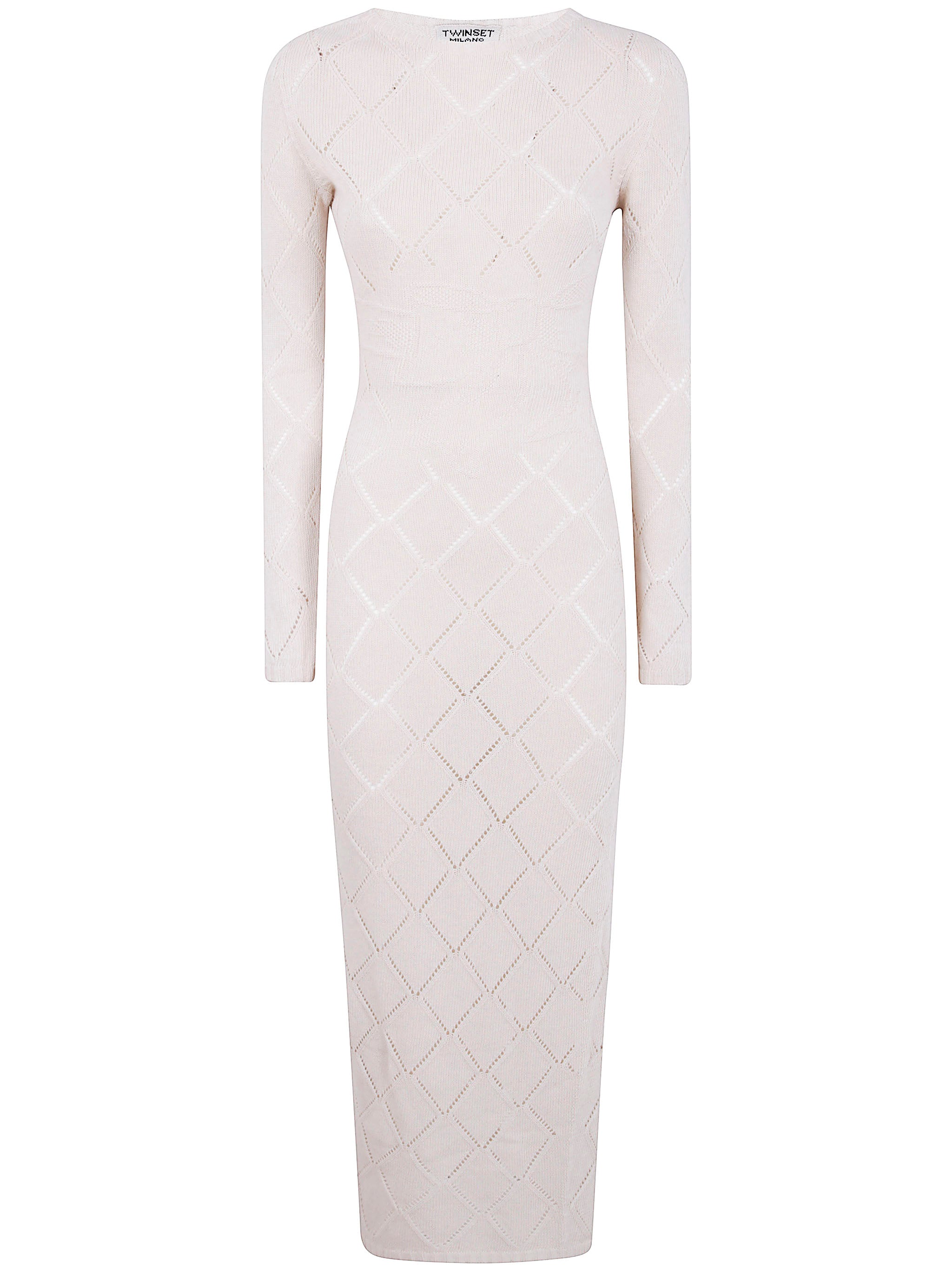 LONG SLEEVE DRESS Twin-Set WHITE S