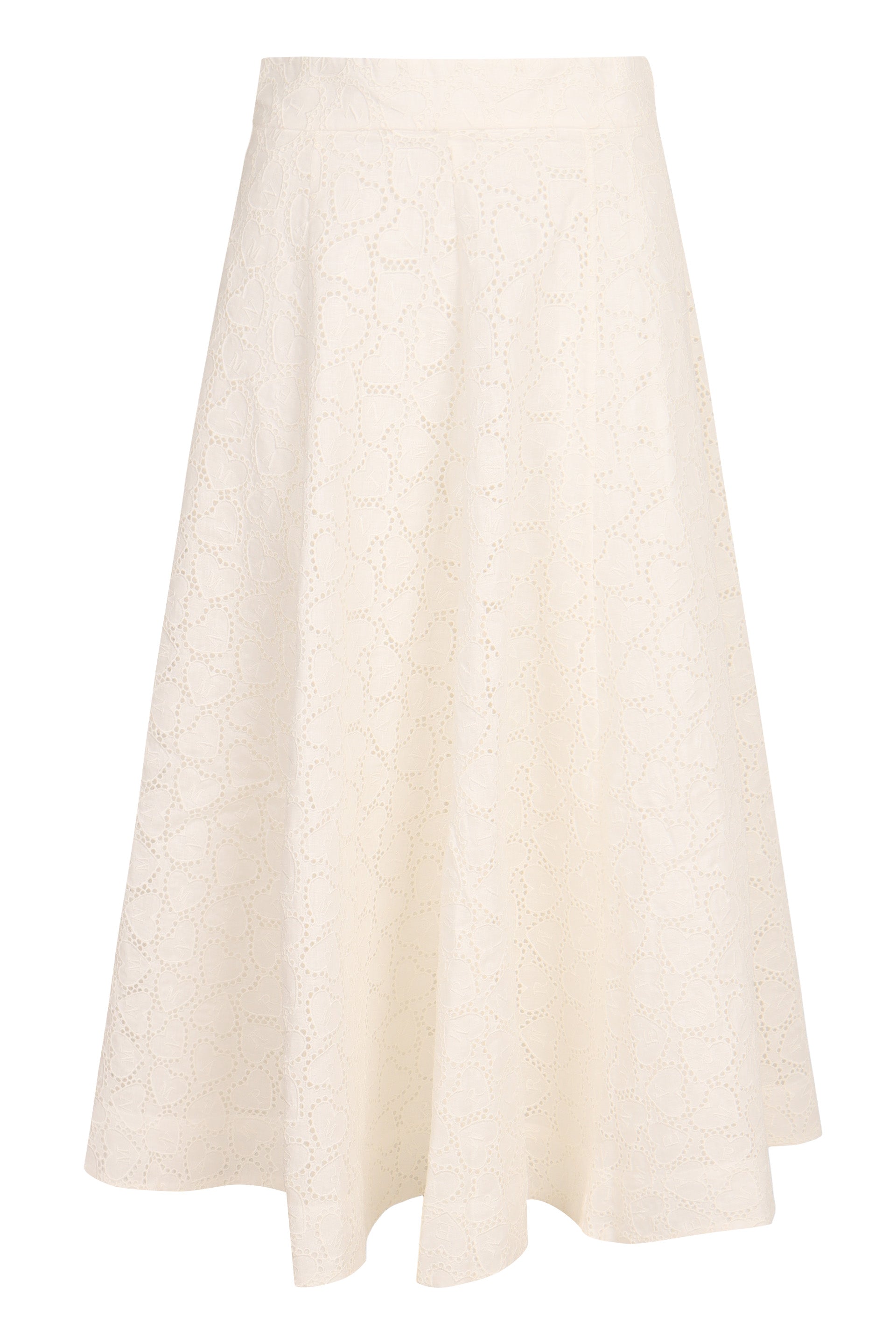 CRUSH MIDI SKIRT Zimmermann Ivory 1