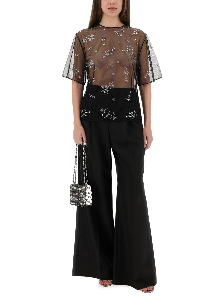 TRANSPARENT TOP WITH APPLICATIONS Paco Rabanne